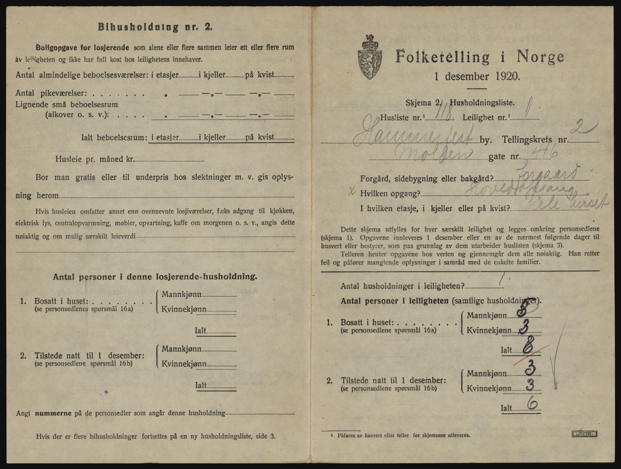 SATØ, Folketelling 1920 for 2001 Hammerfest kjøpstad, 1920, s. 2248