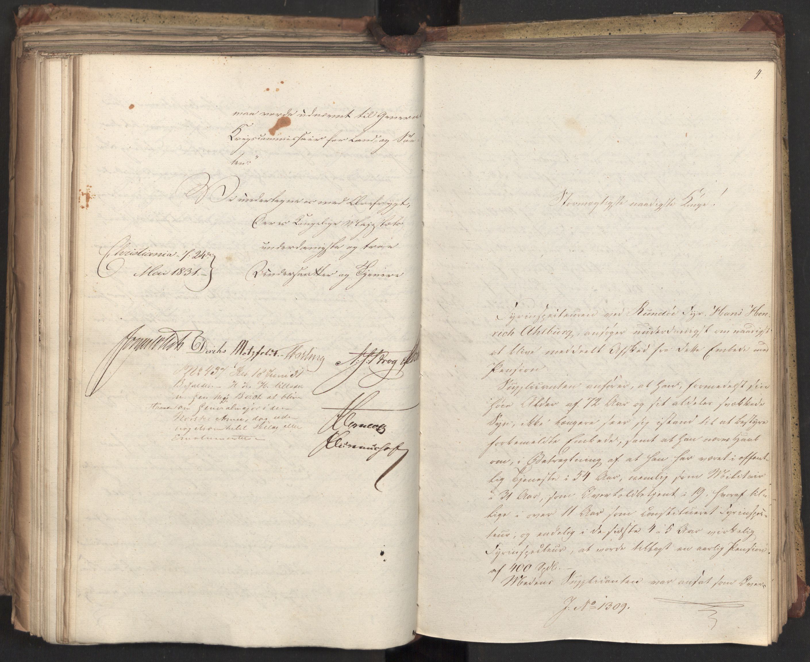 Statsrådsavdelingen i Stockholm, AV/RA-S-1003/D/Da/L0071: Regjeringsinnstillinger nr. 1222-1364, 1831, s. 385