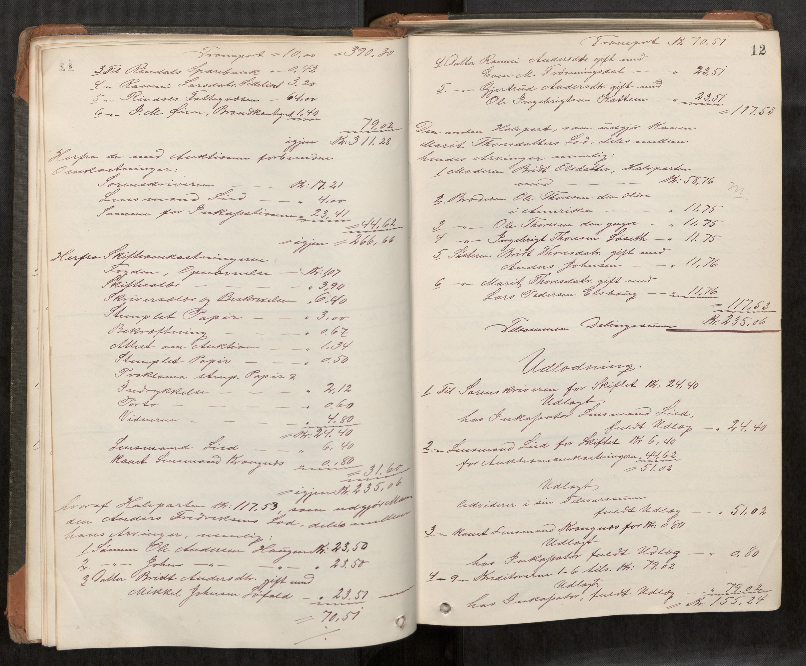 Nordmøre sorenskriveri, AV/SAT-A-4132/1/3/3A/L0040: Utlodningsprotokoll nr 09, 1885-1890, s. 12