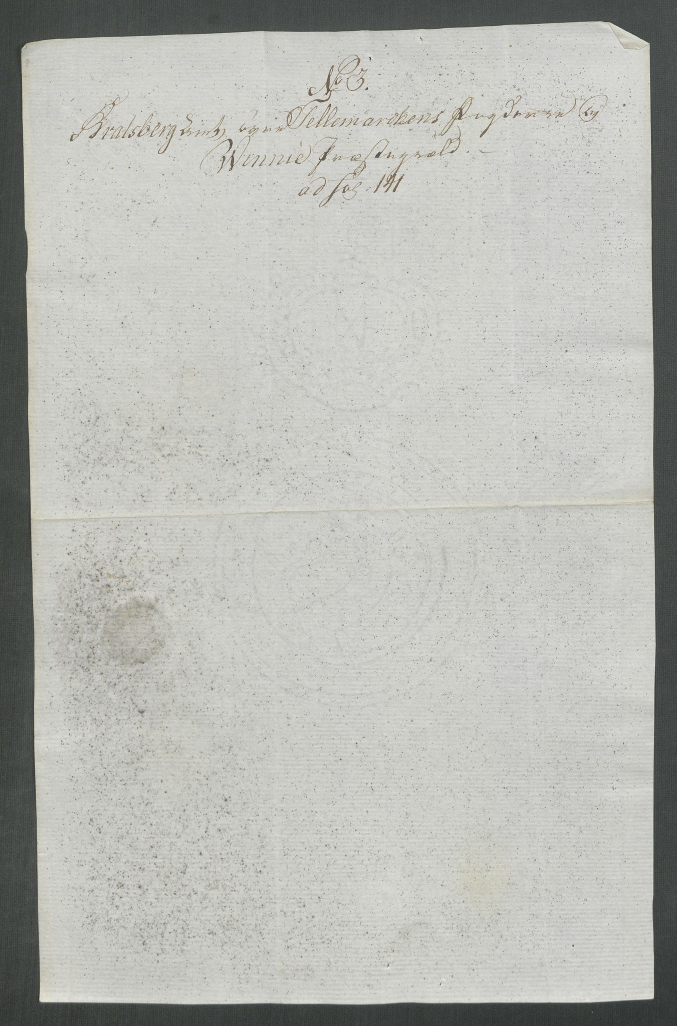 Rentekammeret inntil 1814, Reviderte regnskaper, Mindre regnskaper, AV/RA-EA-4068/Rf/Rfe/L0062: Øvre Romerike fogderi, Øvre Telemark fogderi, 1789, s. 489