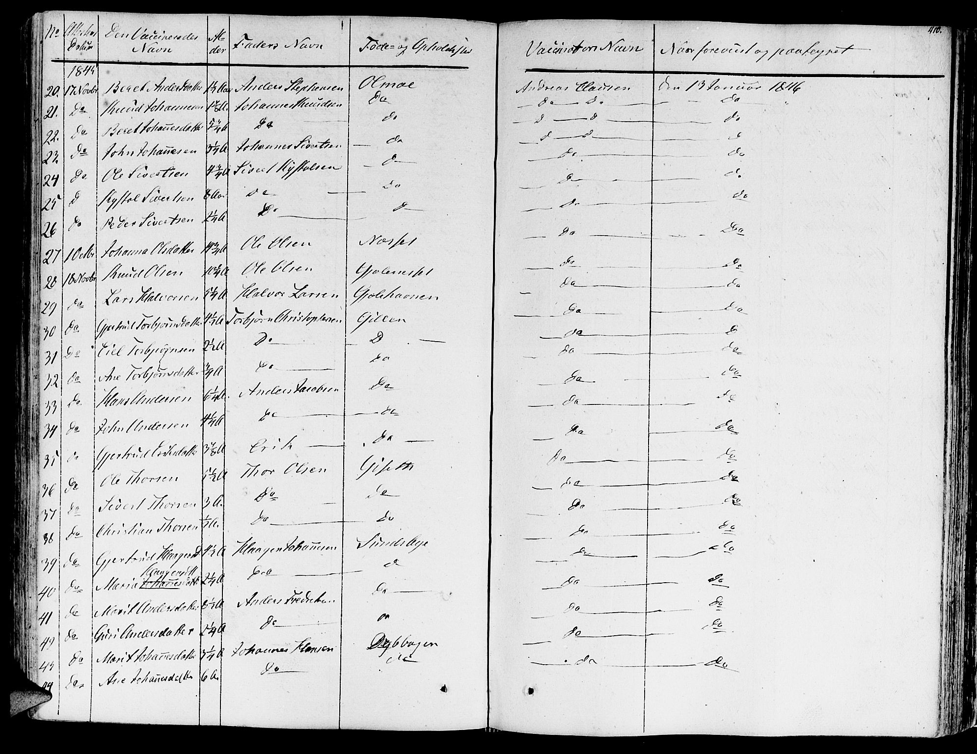 Ministerialprotokoller, klokkerbøker og fødselsregistre - Møre og Romsdal, AV/SAT-A-1454/578/L0904: Ministerialbok nr. 578A03, 1836-1858, s. 410