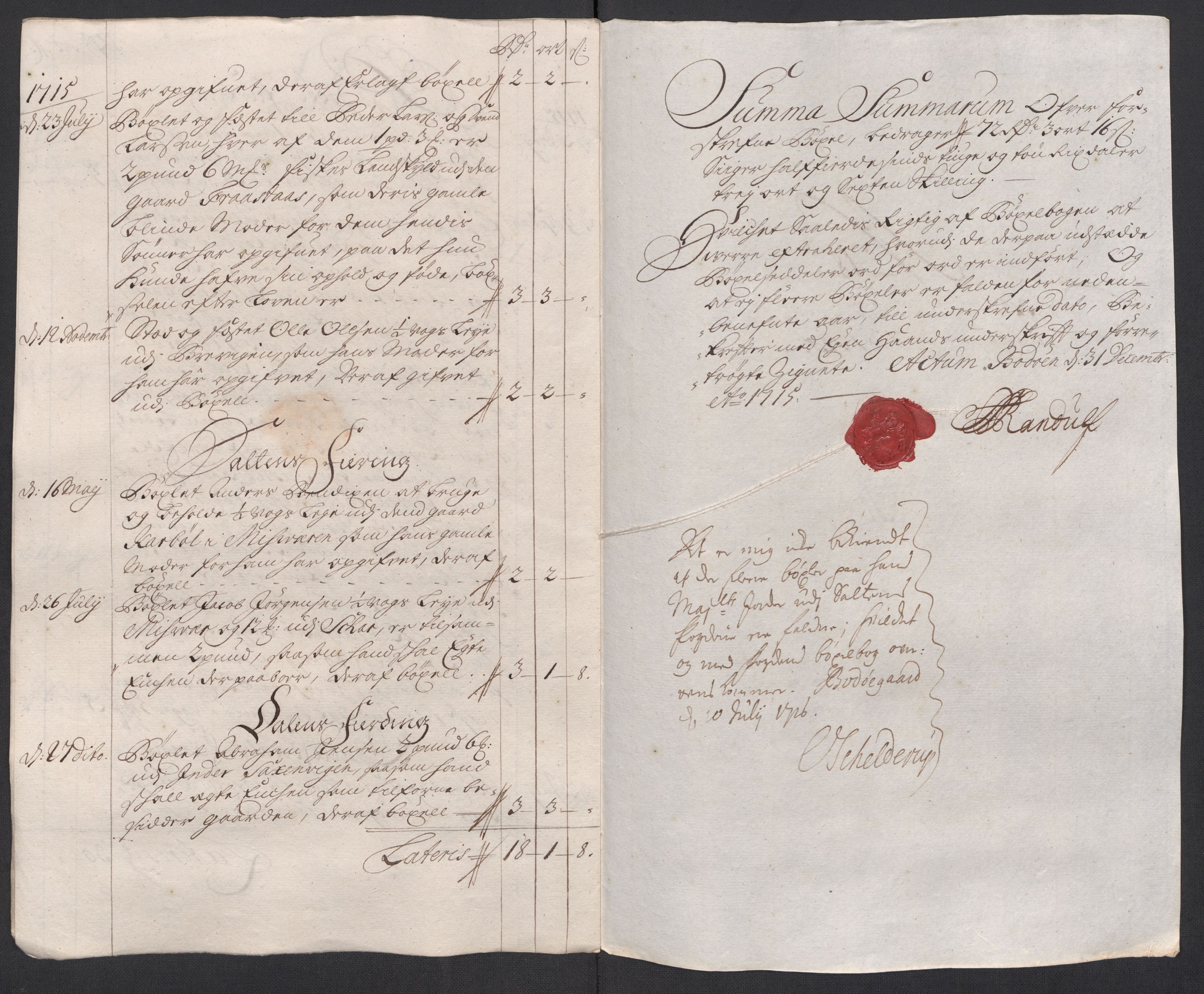 Rentekammeret inntil 1814, Reviderte regnskaper, Fogderegnskap, AV/RA-EA-4092/R66/L4585: Fogderegnskap Salten, 1715, s. 227