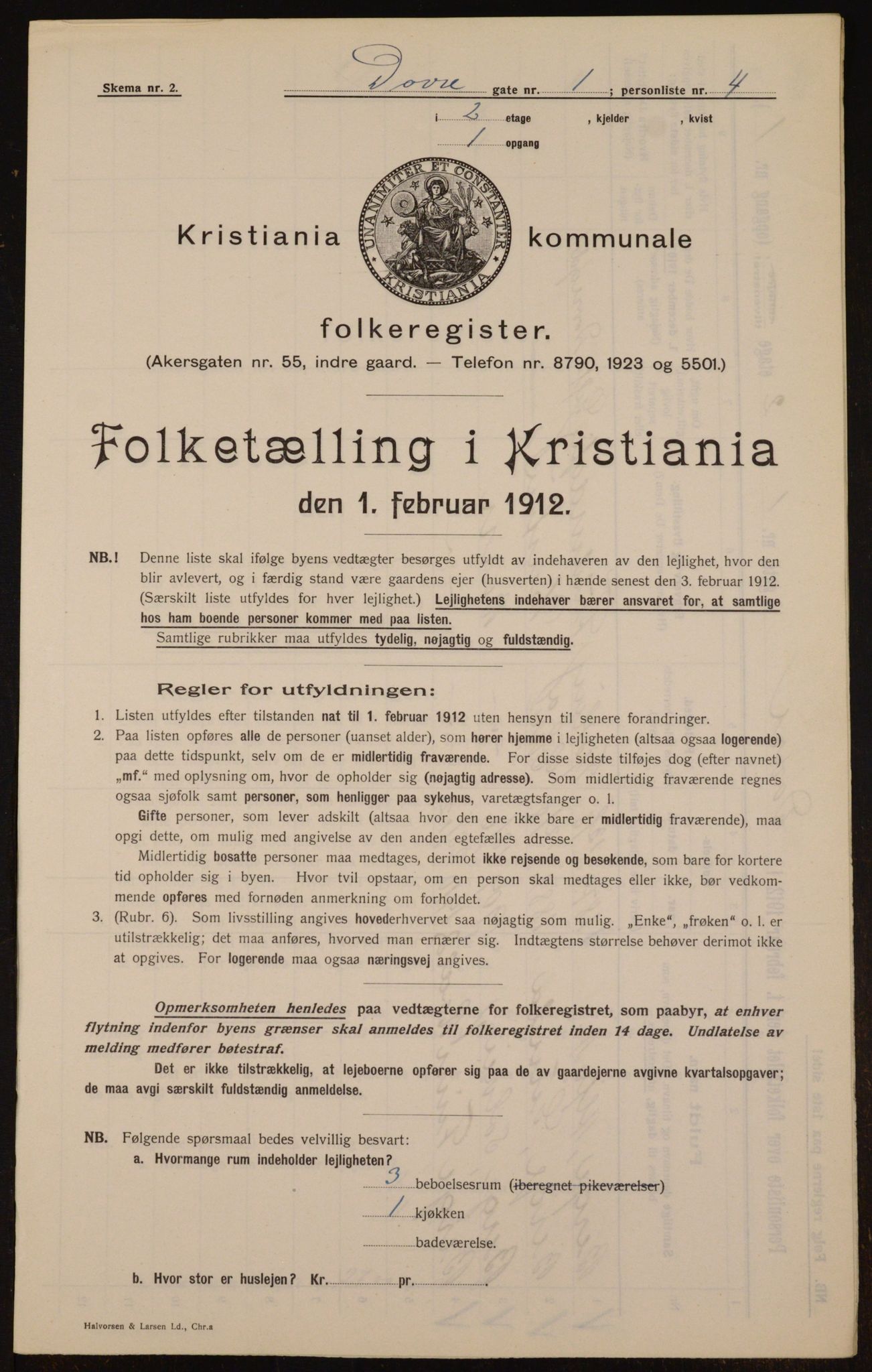 OBA, Kommunal folketelling 1.2.1912 for Kristiania, 1912, s. 15921