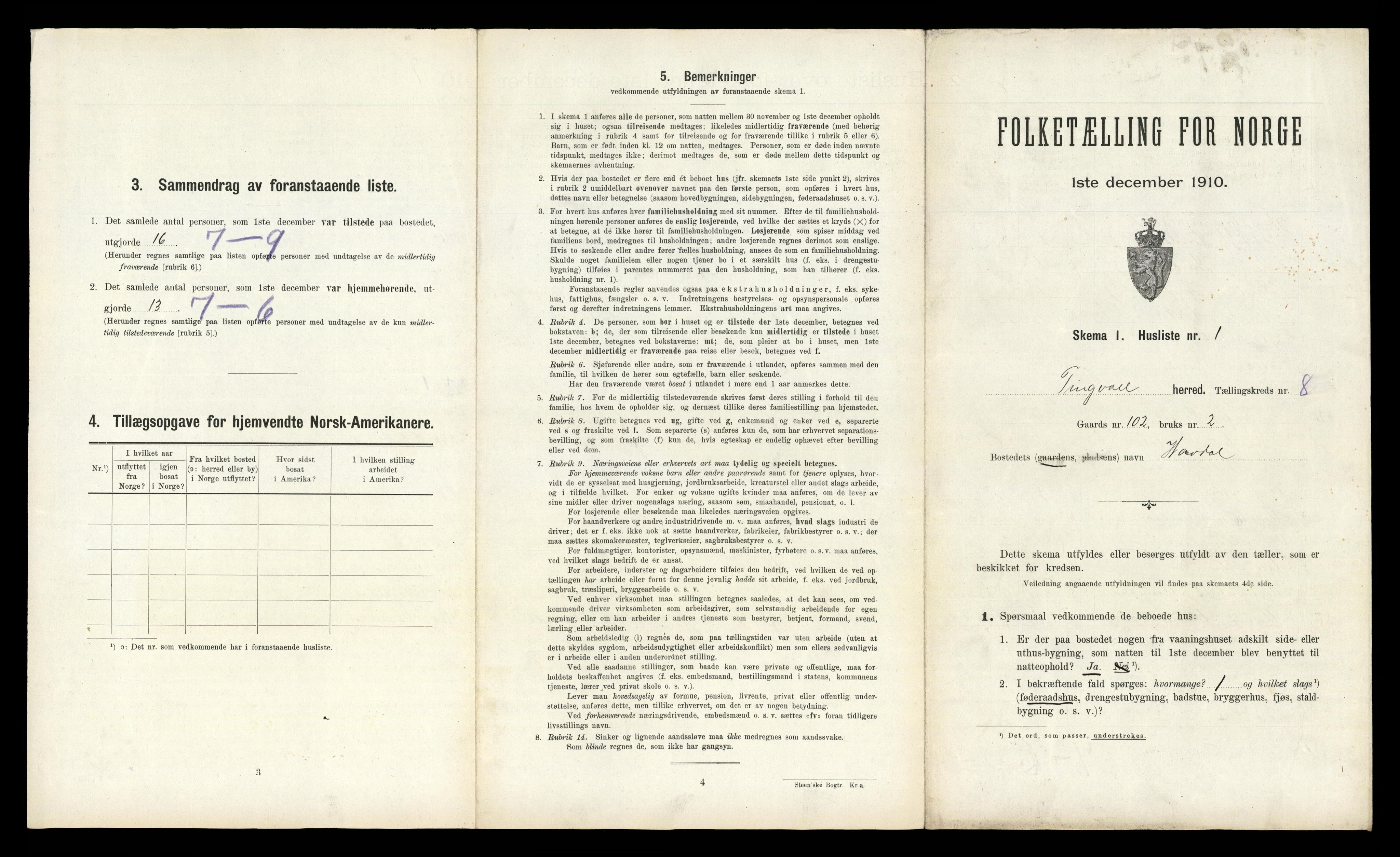 RA, Folketelling 1910 for 1560 Tingvoll herred, 1910, s. 833