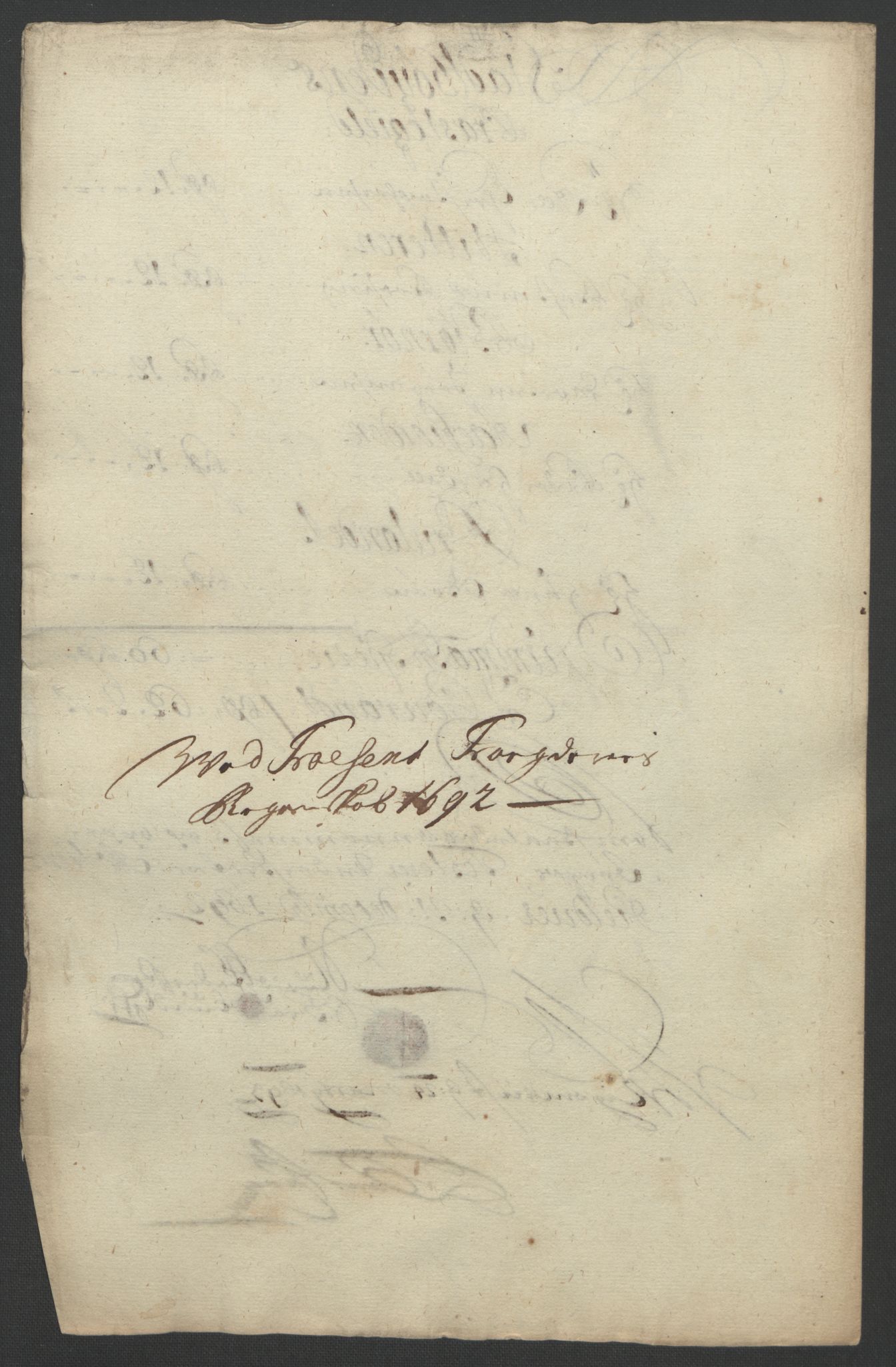 Rentekammeret inntil 1814, Reviderte regnskaper, Fogderegnskap, AV/RA-EA-4092/R57/L3849: Fogderegnskap Fosen, 1692-1693, s. 227