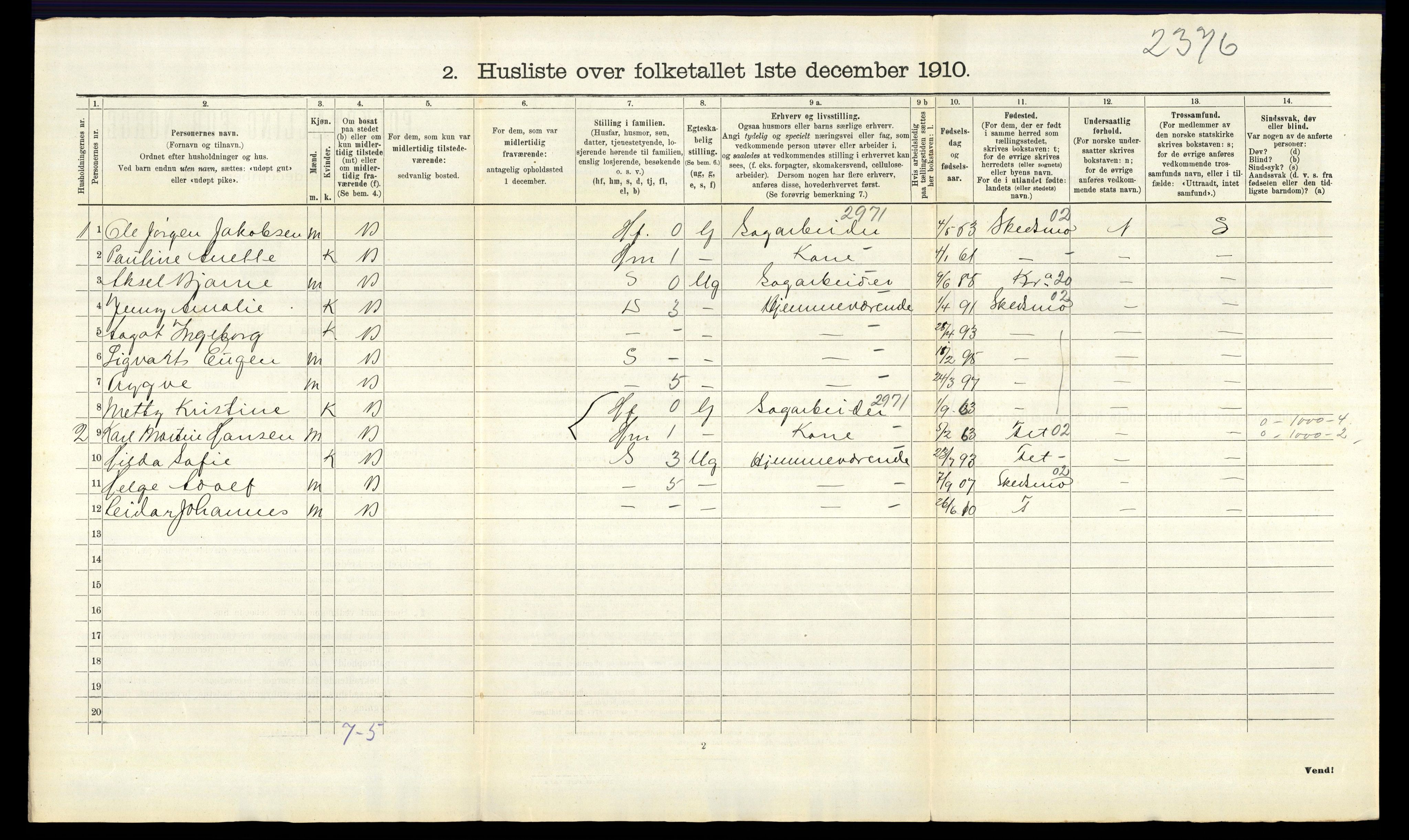 RA, Folketelling 1910 for 0232 Lillestrøm herred, 1910, s. 580