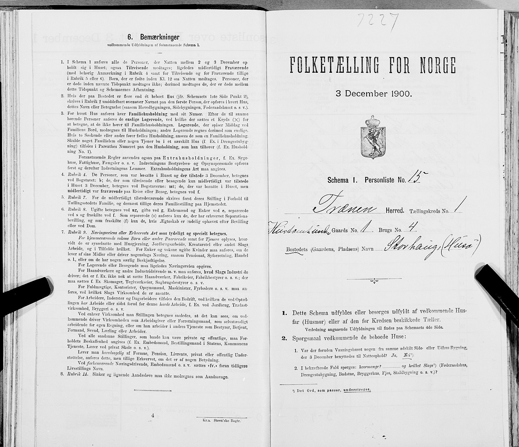 SAT, Folketelling 1900 for 1835 Træna herred, 1900, s. 52