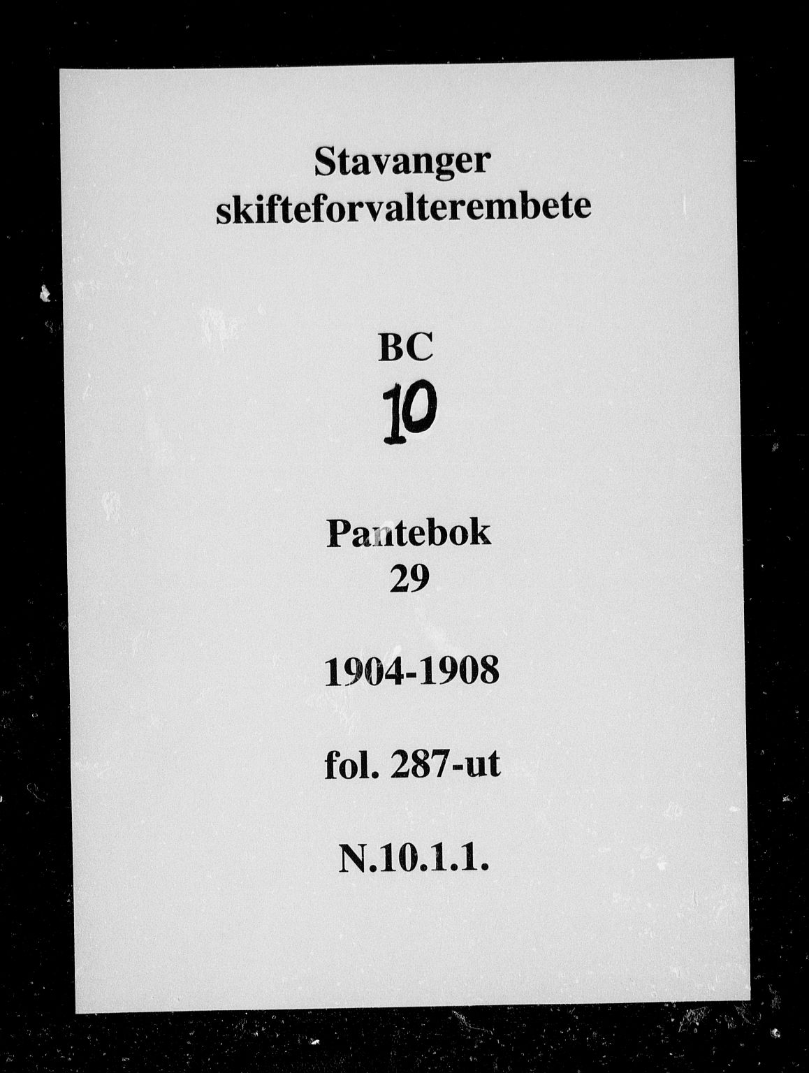 Stavanger skifteforvalter, SAST/A-101412/001/4/41/410BC/L0010: Pantebok nr. 29b, 1916-1917