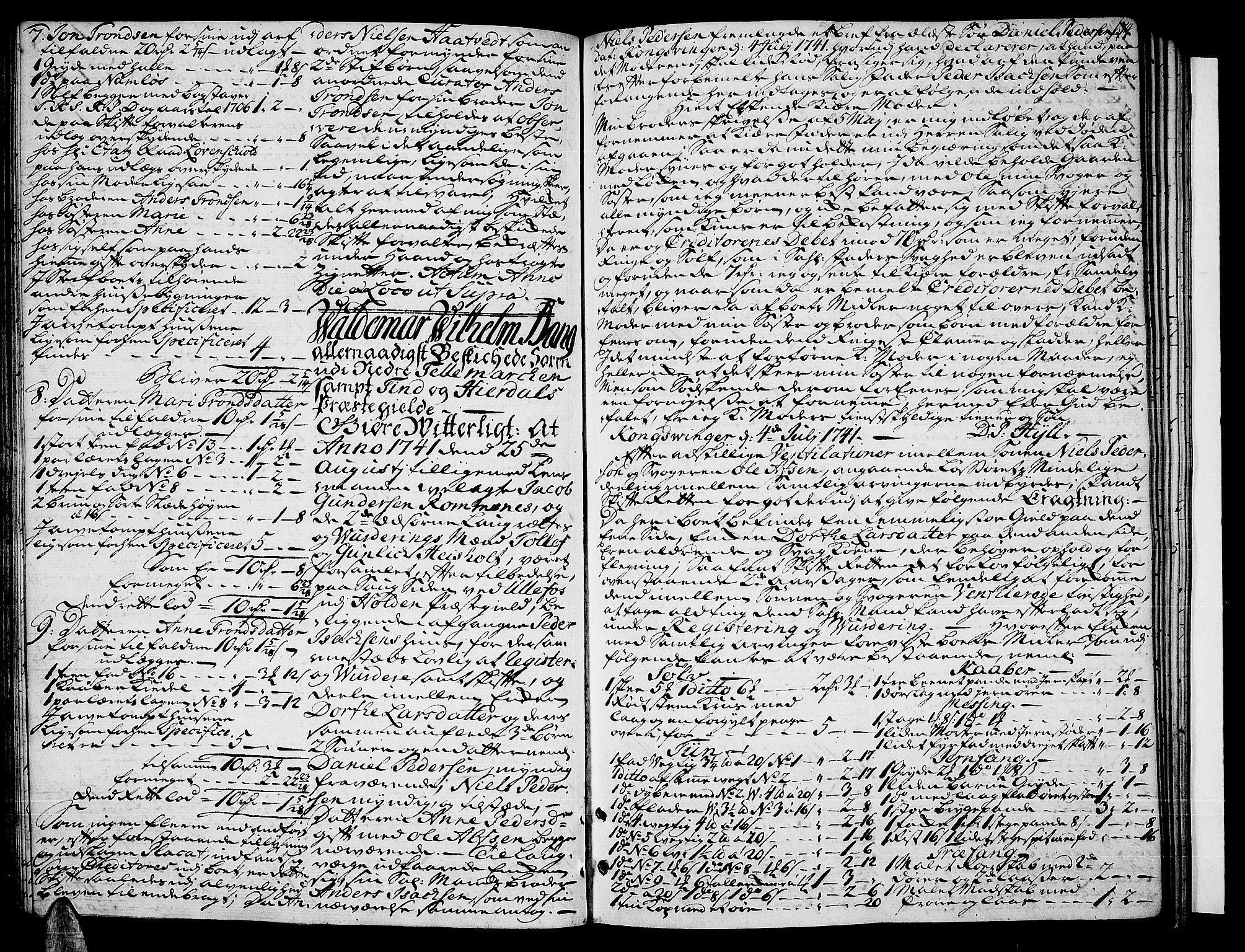 Nedre Telemark sorenskriveri, AV/SAKO-A-135/H/Hb/Hba/L0012: Skifteprotokoll, 1740-1745, s. 173b-174a