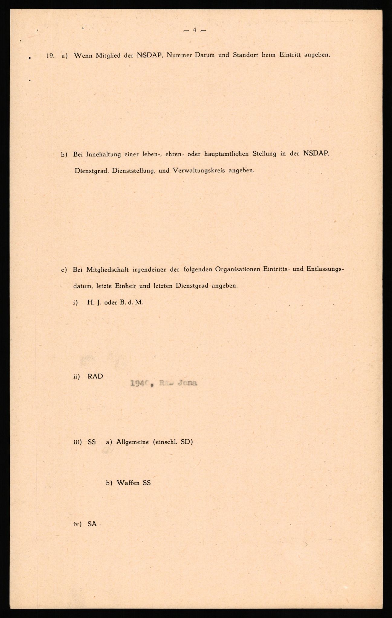 Forsvaret, Forsvarets overkommando II, RA/RAFA-3915/D/Db/L0035: CI Questionaires. Tyske okkupasjonsstyrker i Norge. Tyskere., 1945-1946, s. 387