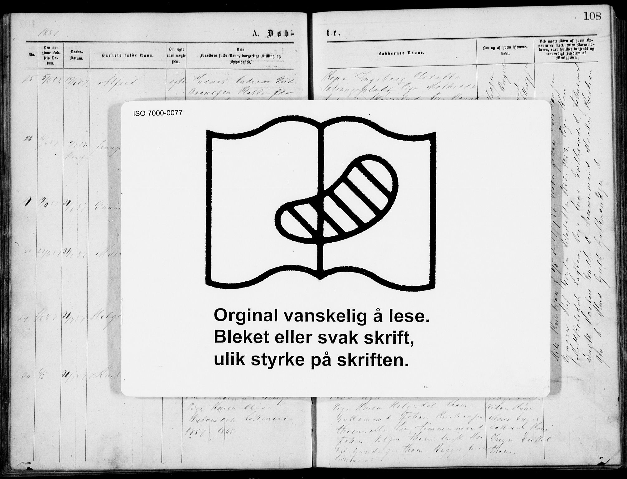 Norderhov kirkebøker, AV/SAKO-A-237/G/Gb/L0001: Klokkerbok nr. II 1, 1876-1899, s. 108