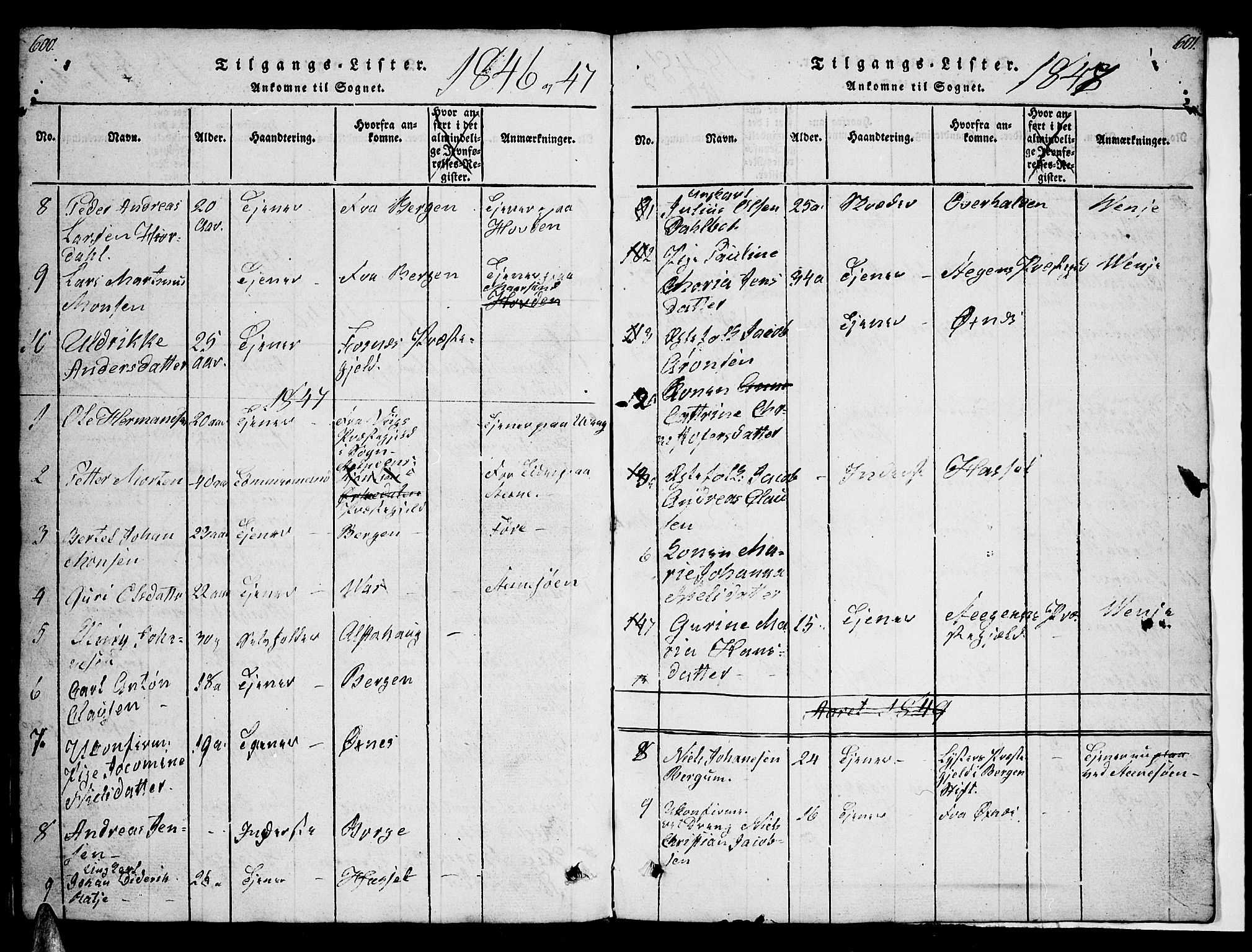 Ministerialprotokoller, klokkerbøker og fødselsregistre - Nordland, AV/SAT-A-1459/891/L1312: Klokkerbok nr. 891C01, 1820-1856, s. 600-601
