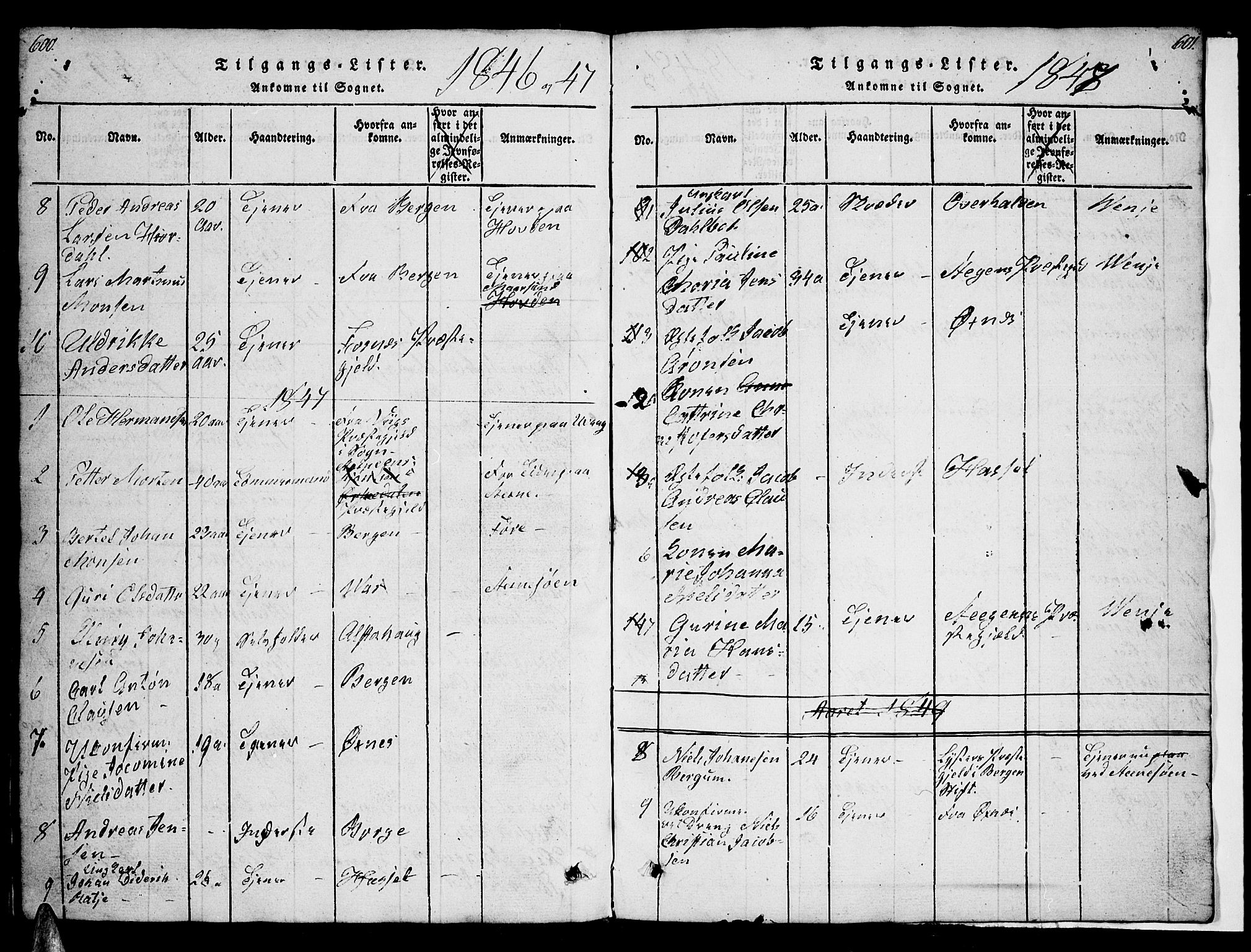 Ministerialprotokoller, klokkerbøker og fødselsregistre - Nordland, SAT/A-1459/891/L1312: Klokkerbok nr. 891C01, 1820-1856, s. 600-601