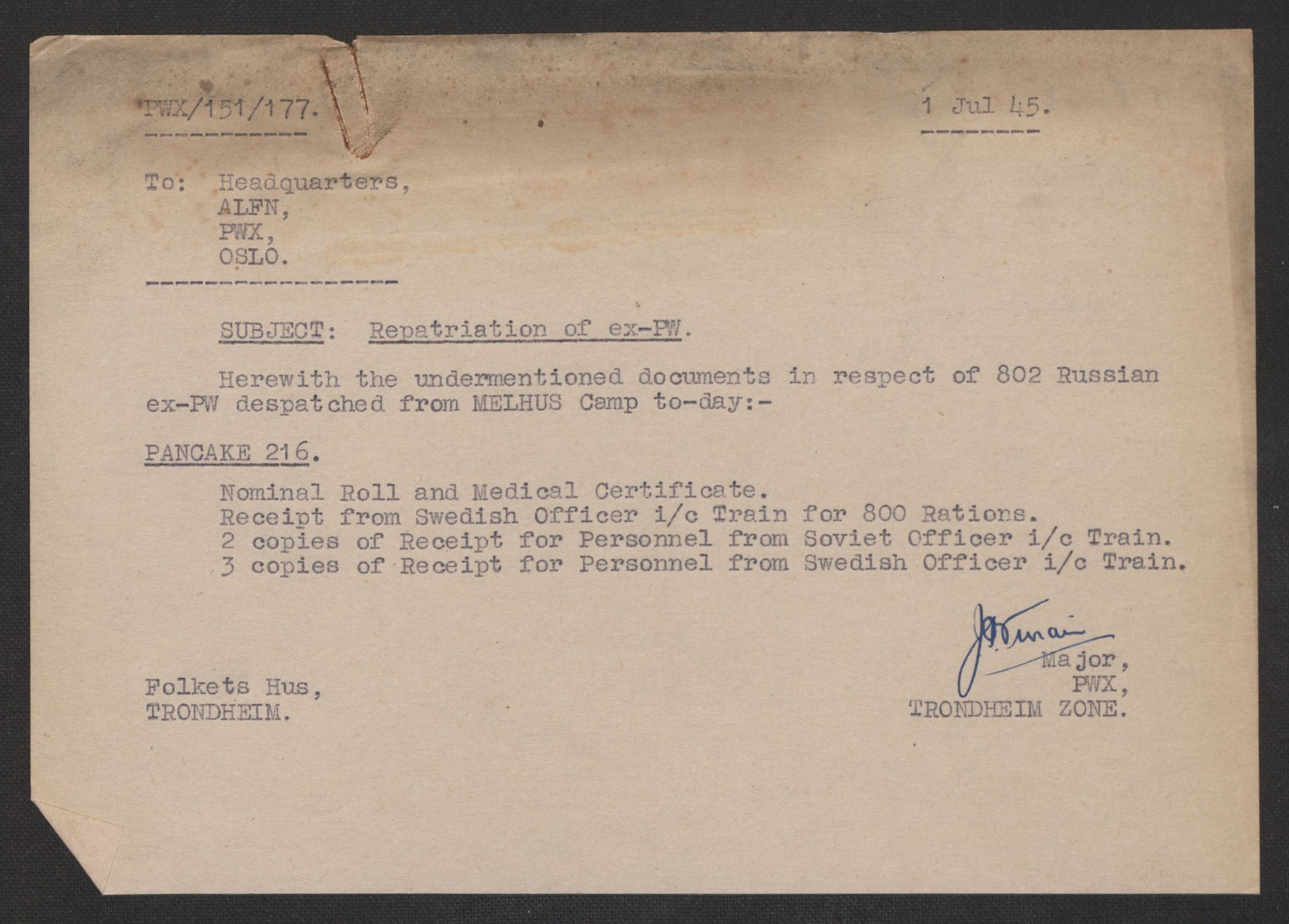 Flyktnings- og fangedirektoratet, Repatrieringskontoret, AV/RA-S-1681/D/Db/L0017: Displaced Persons (DPs) og sivile tyskere, 1945-1948, s. 301