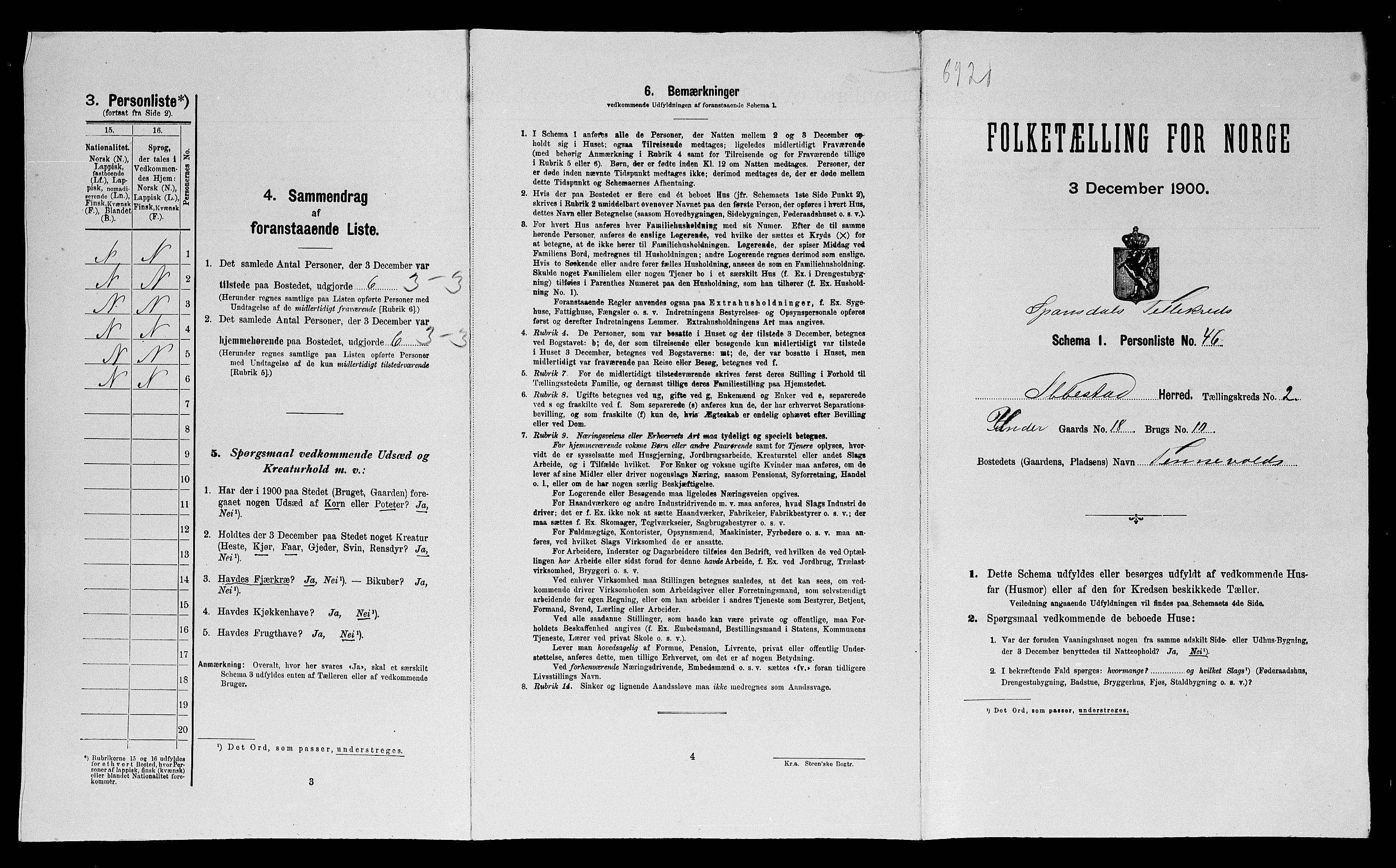 SATØ, Folketelling 1900 for 1917 Ibestad herred, 1900, s. 442