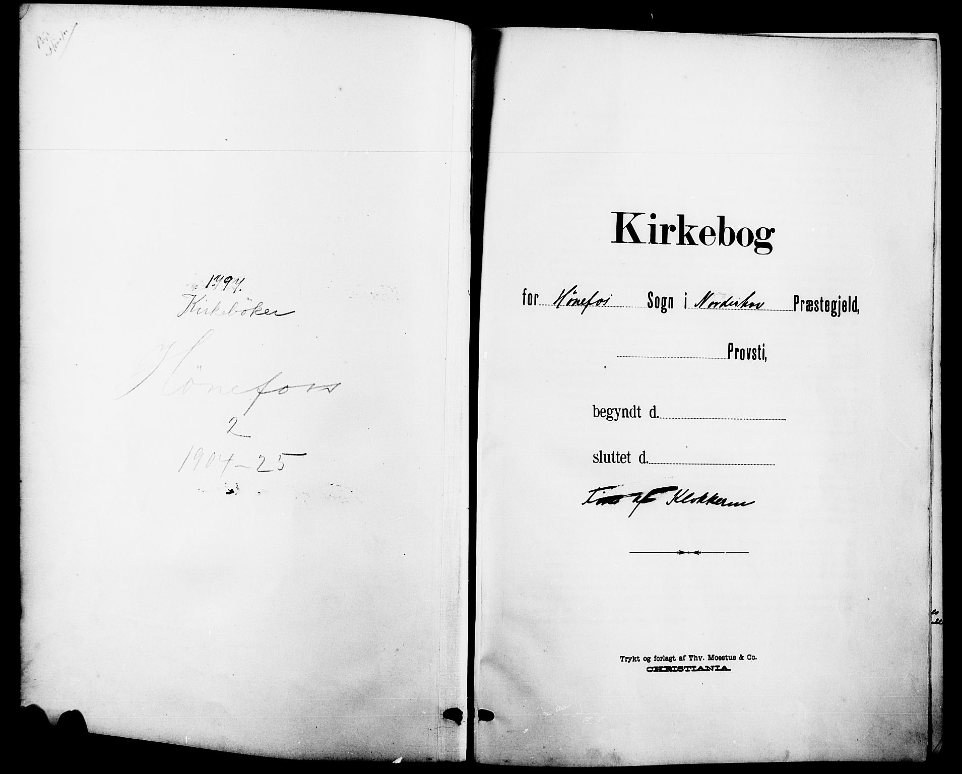 Hønefoss kirkebøker, SAKO/A-609/G/Ga/L0003: Klokkerbok nr. 3, 1905-1925