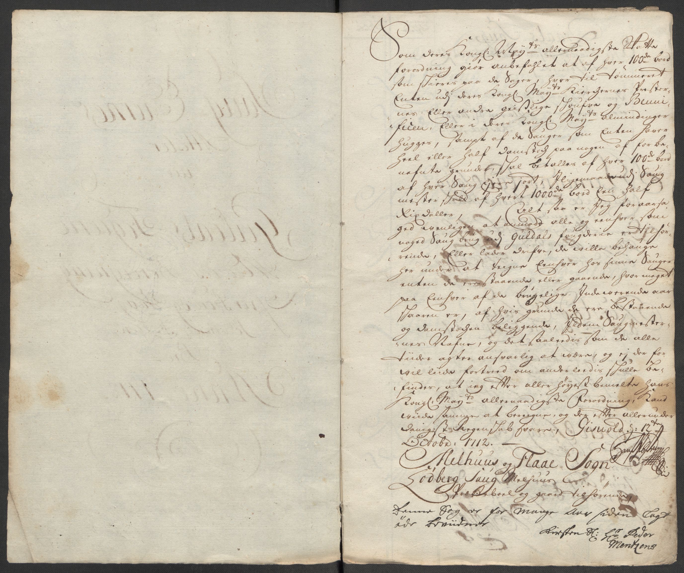 Rentekammeret inntil 1814, Reviderte regnskaper, Fogderegnskap, RA/EA-4092/R60/L3963: Fogderegnskap Orkdal og Gauldal, 1712, s. 295