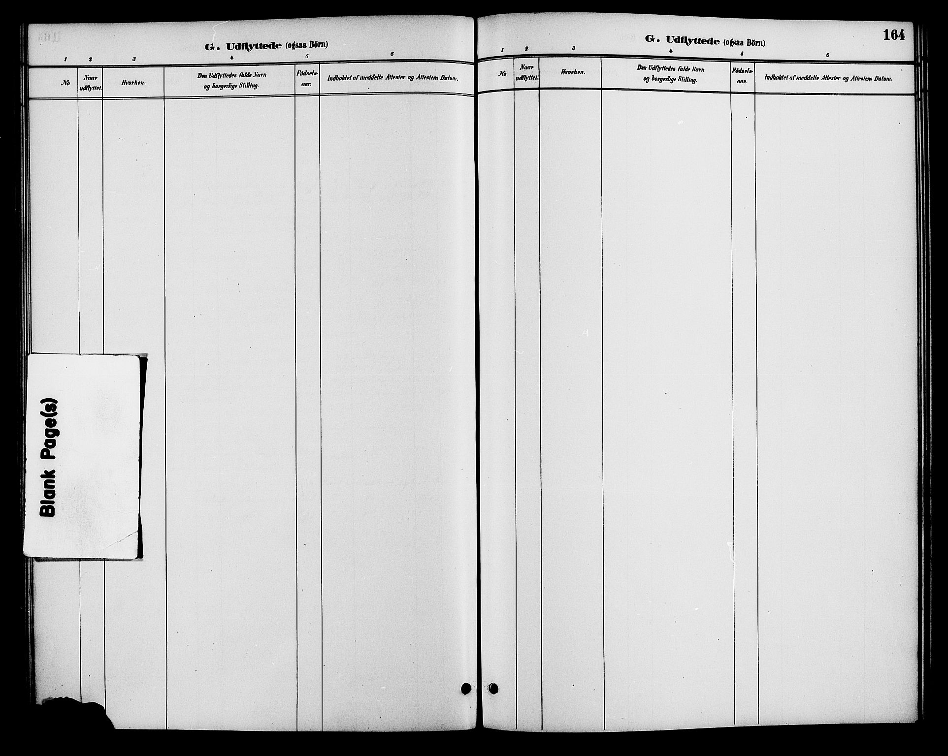 Gjerstad sokneprestkontor, SAK/1111-0014/F/Fa/Faa/L0009: Ministerialbok nr. A 9, 1885-1890, s. 164