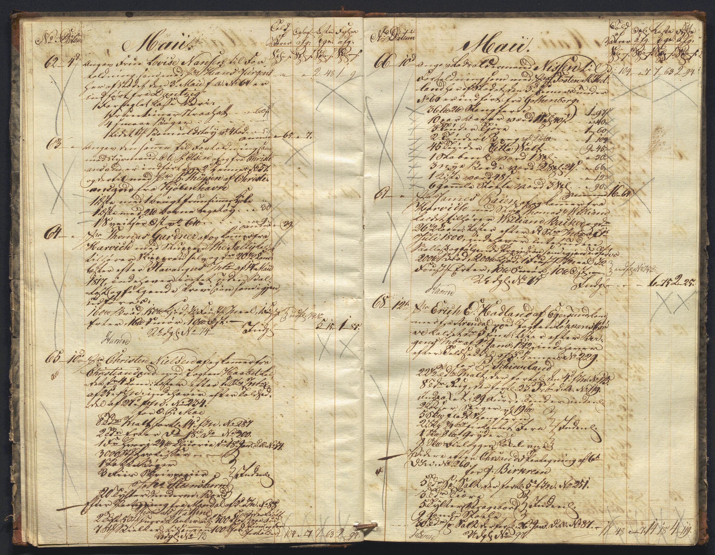Revisjonsdepartementet, 2. revisjonskontor, AV/RA-S-1115/E/E010/L0060: Egersund: Tollbok, 1820, s. 10b-11a
