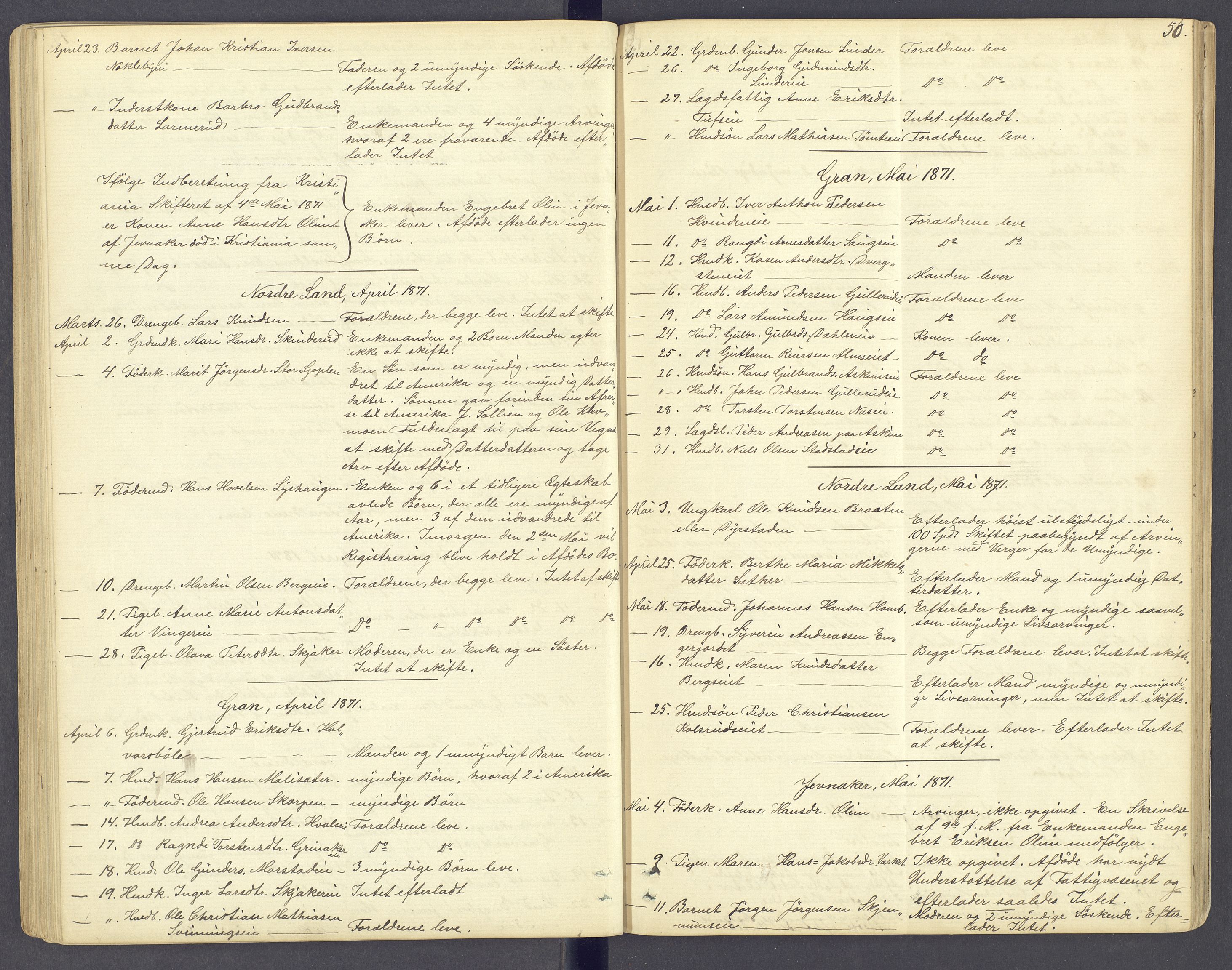 Hadeland og Land tingrett, AV/SAH-TING-010/J/Jg/L0004: Dødsfallsprotokoll, 1863-1876, s. 49b-50a