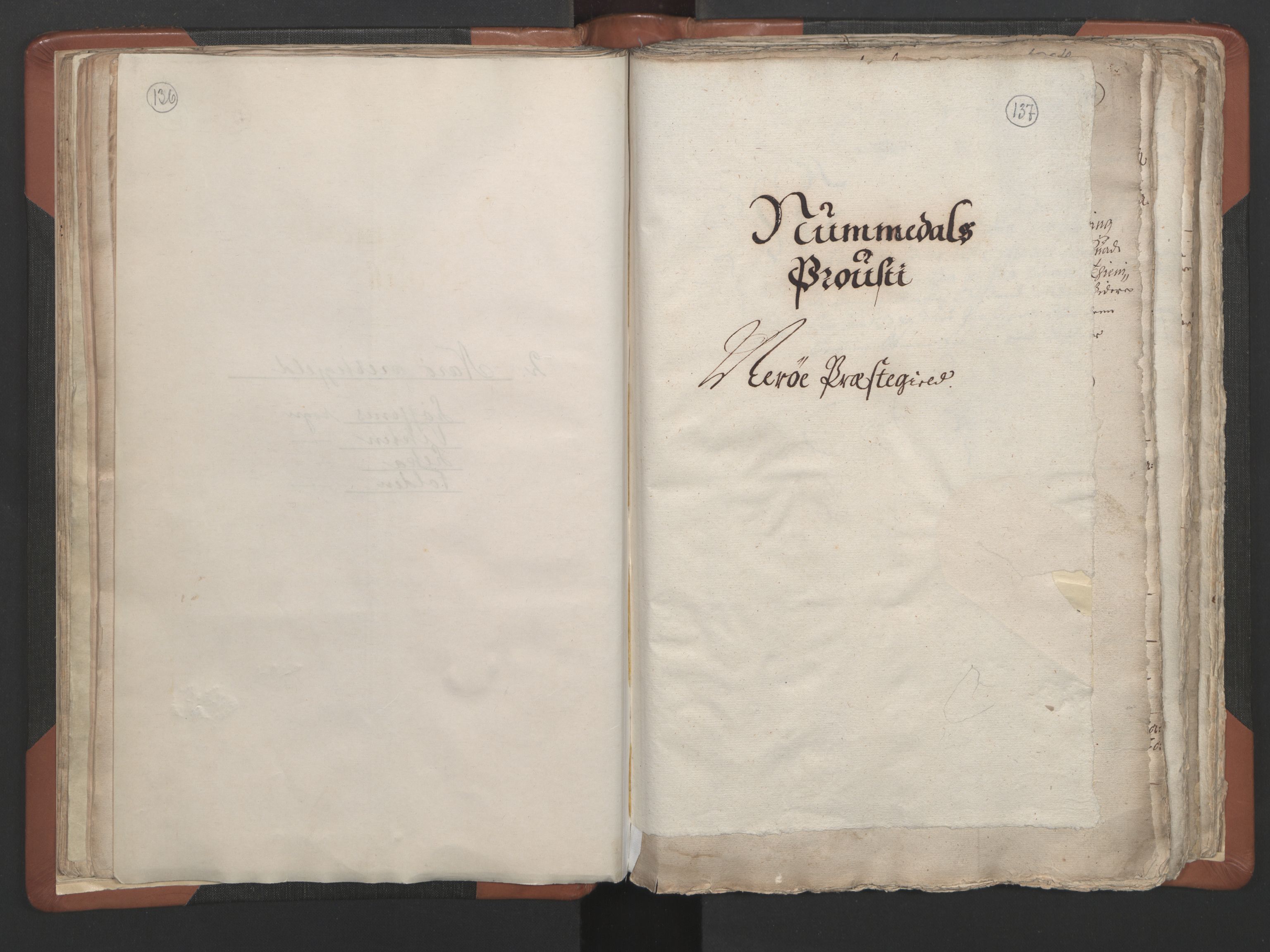 RA, Sogneprestenes manntall 1664-1666, nr. 34: Namdal prosti, 1664-1666, s. 136-137