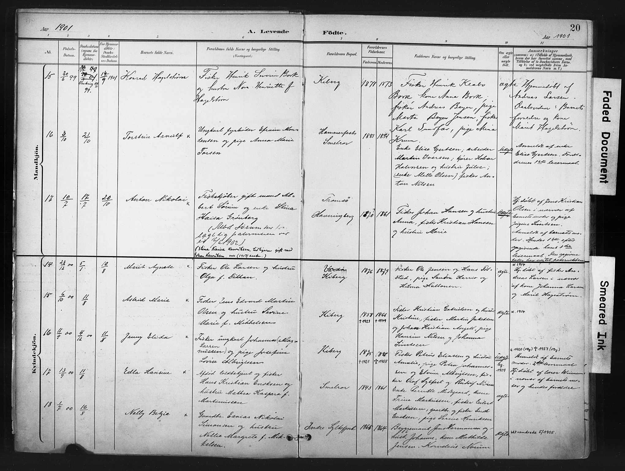 Vardø sokneprestkontor, AV/SATØ-S-1332/H/Ha/L0011kirke: Ministerialbok nr. 11, 1897-1911, s. 20