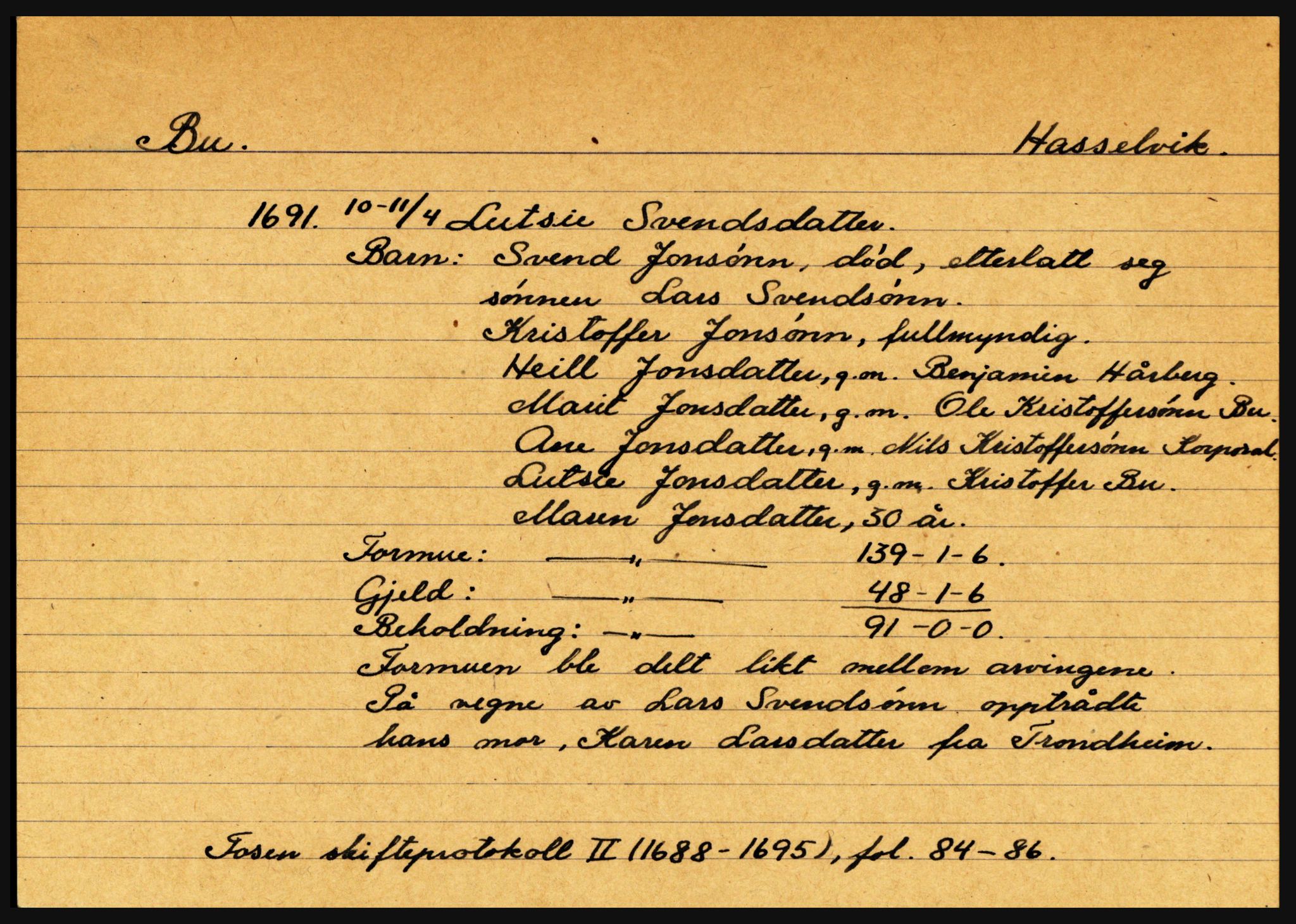 Fosen sorenskriveri, AV/SAT-A-1107/1/3, 1681-1823, s. 827
