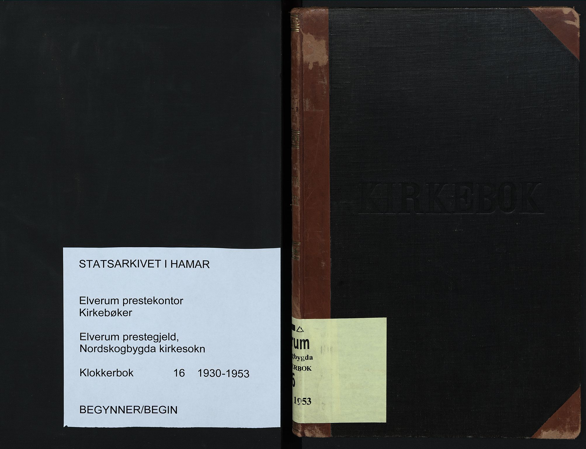 Elverum prestekontor, SAH/PREST-044/H/Ha/Hab/L0016: Klokkerbok nr. 16, 1930-1953