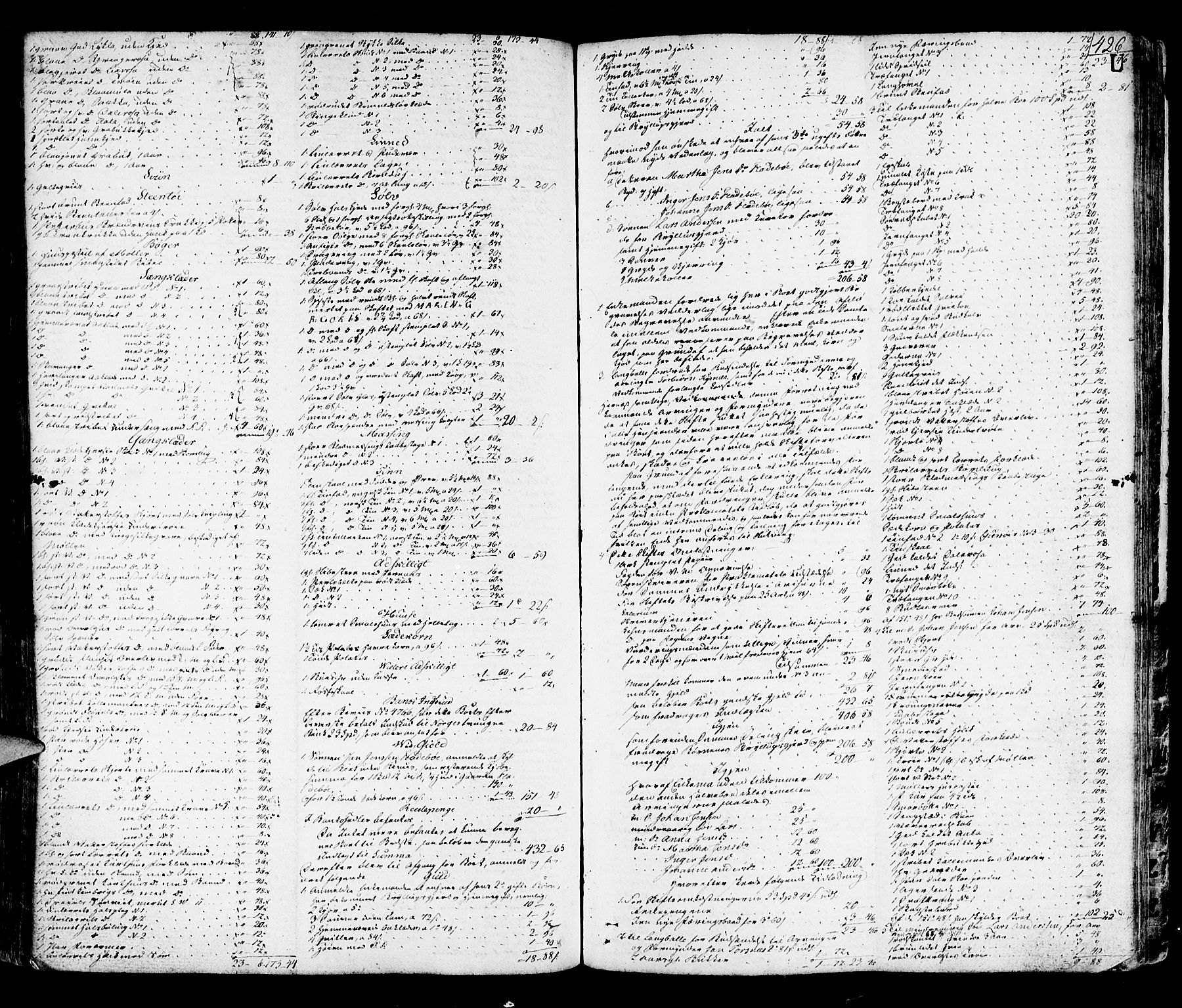Sunnhordland sorenskrivar, SAB/A-2401/1/H/Ha/Haa/L0014: Skifteprotokollar. Register i protokoll, 1819-1826, s. 425b-426a