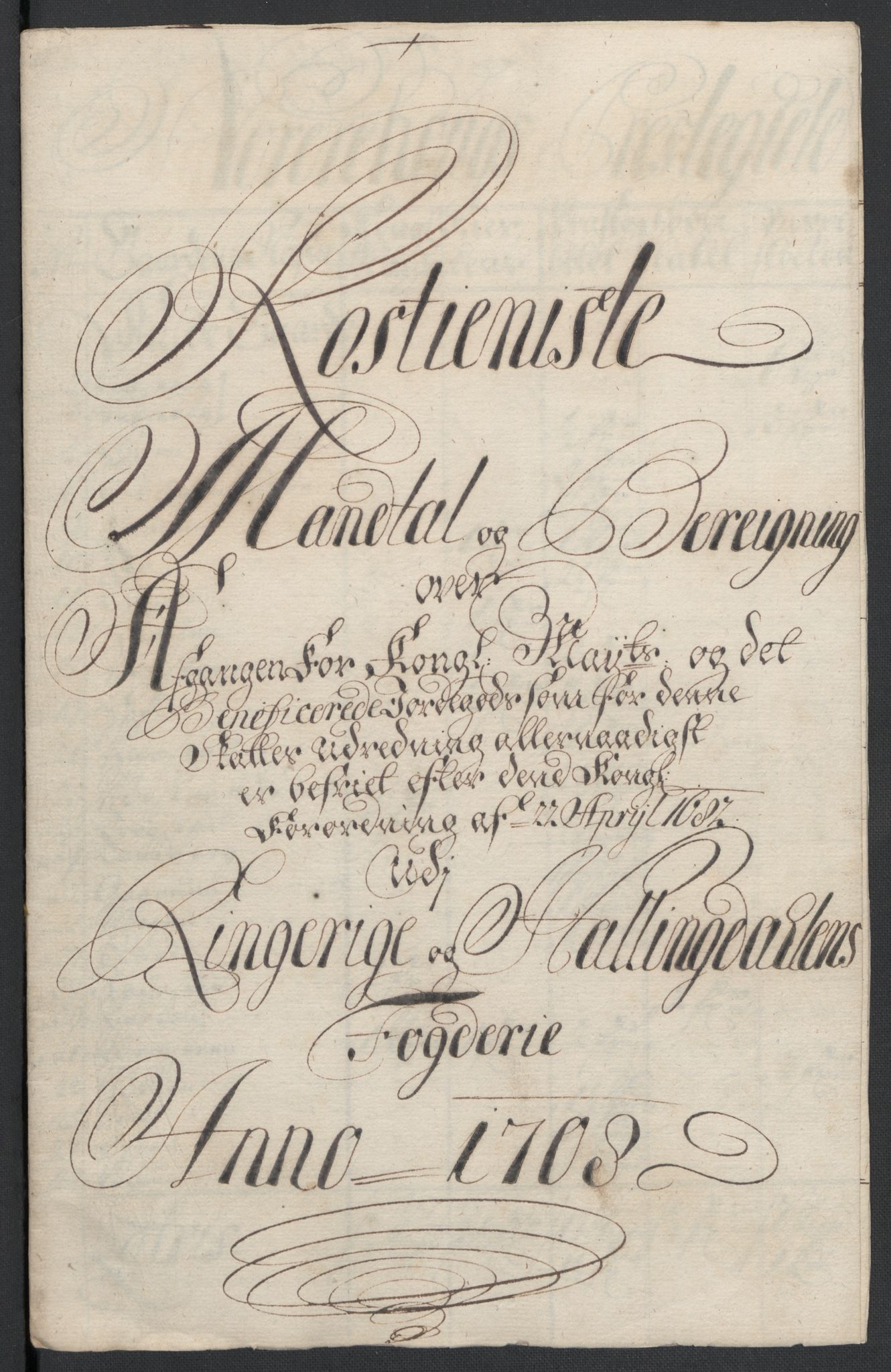 Rentekammeret inntil 1814, Reviderte regnskaper, Fogderegnskap, AV/RA-EA-4092/R22/L1467: Fogderegnskap Ringerike, Hallingdal og Buskerud, 1708, s. 221