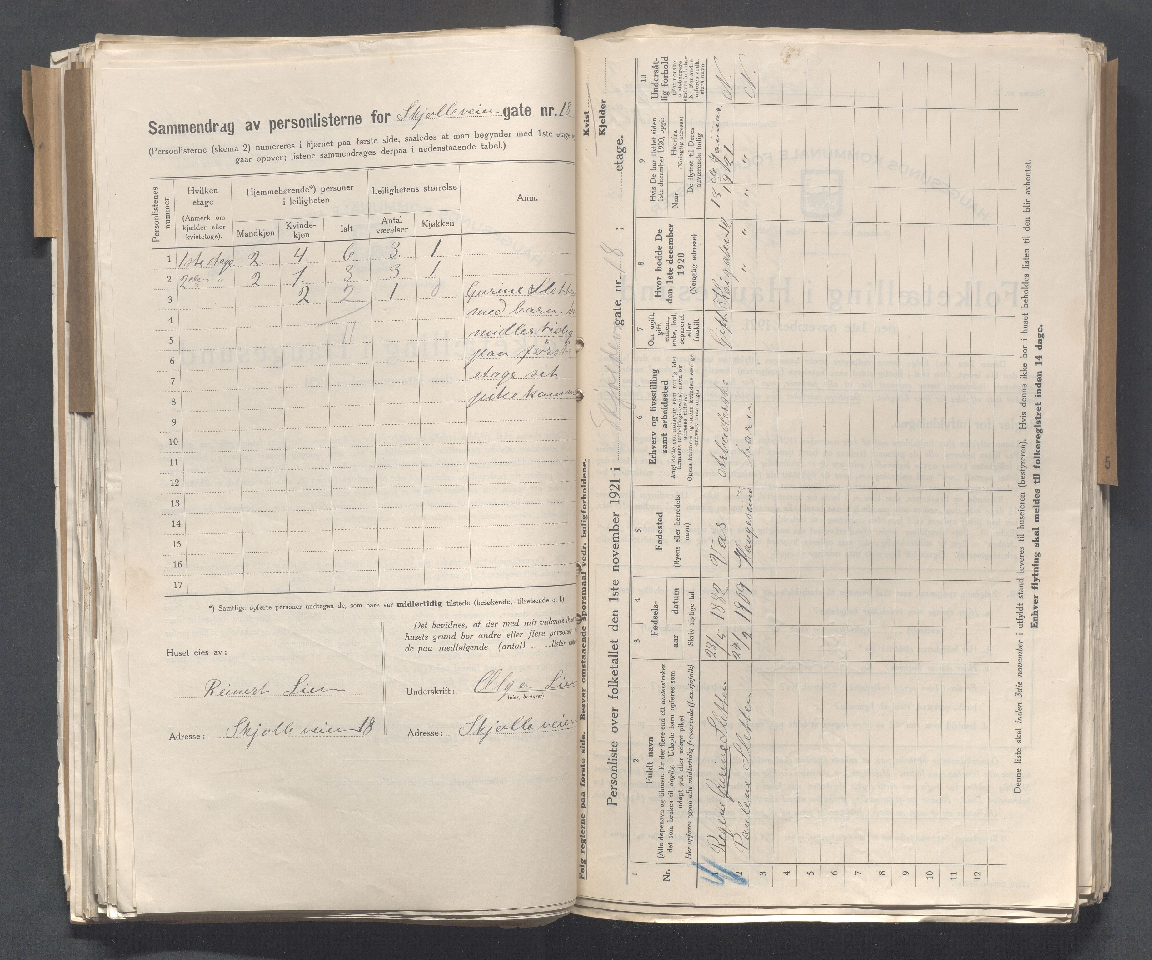 IKAR, Kommunal folketelling 1.11.1921 for Haugesund, 1921, s. 4015