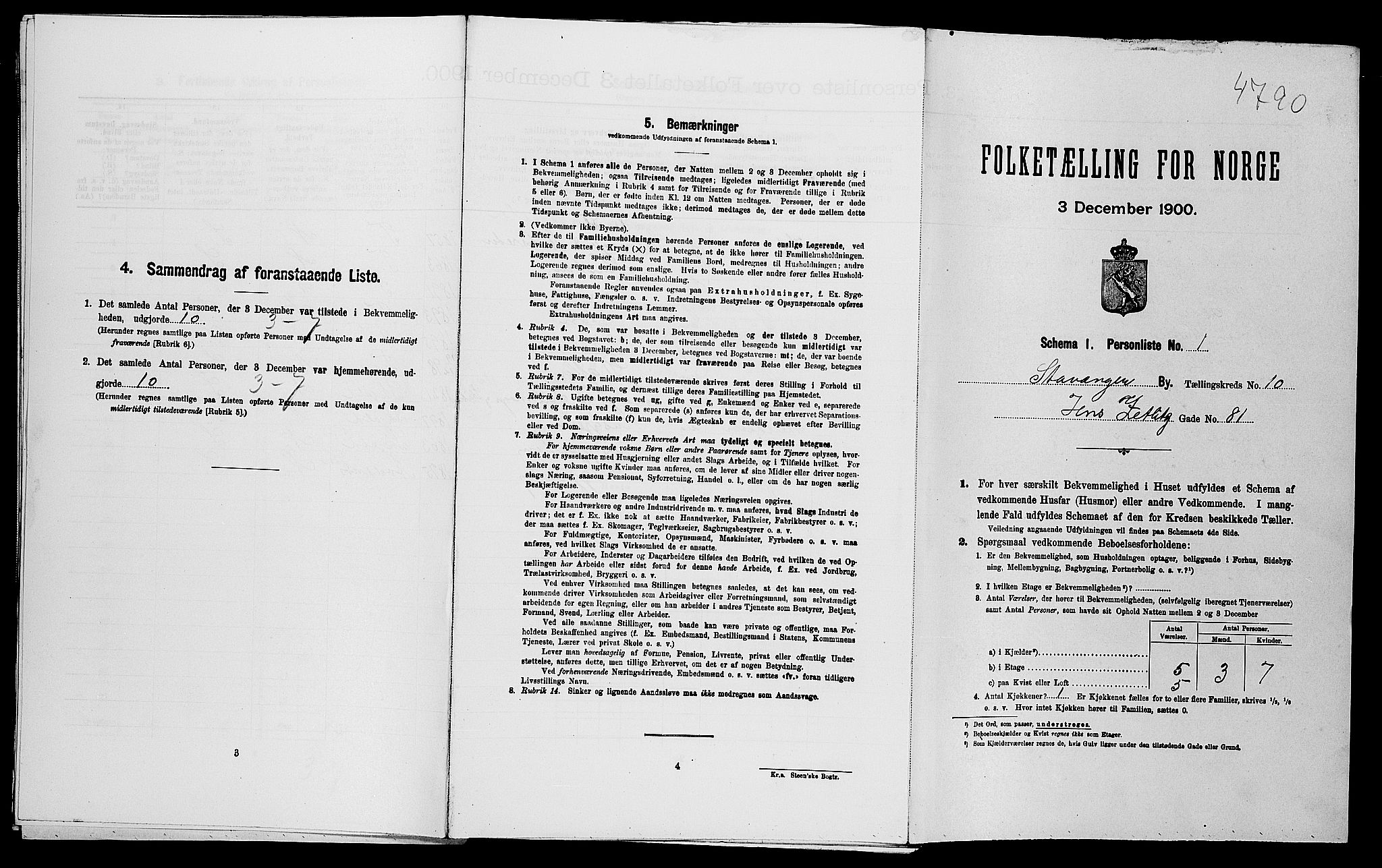 SAST, Folketelling 1900 for 1103 Stavanger kjøpstad, 1900, s. 4755