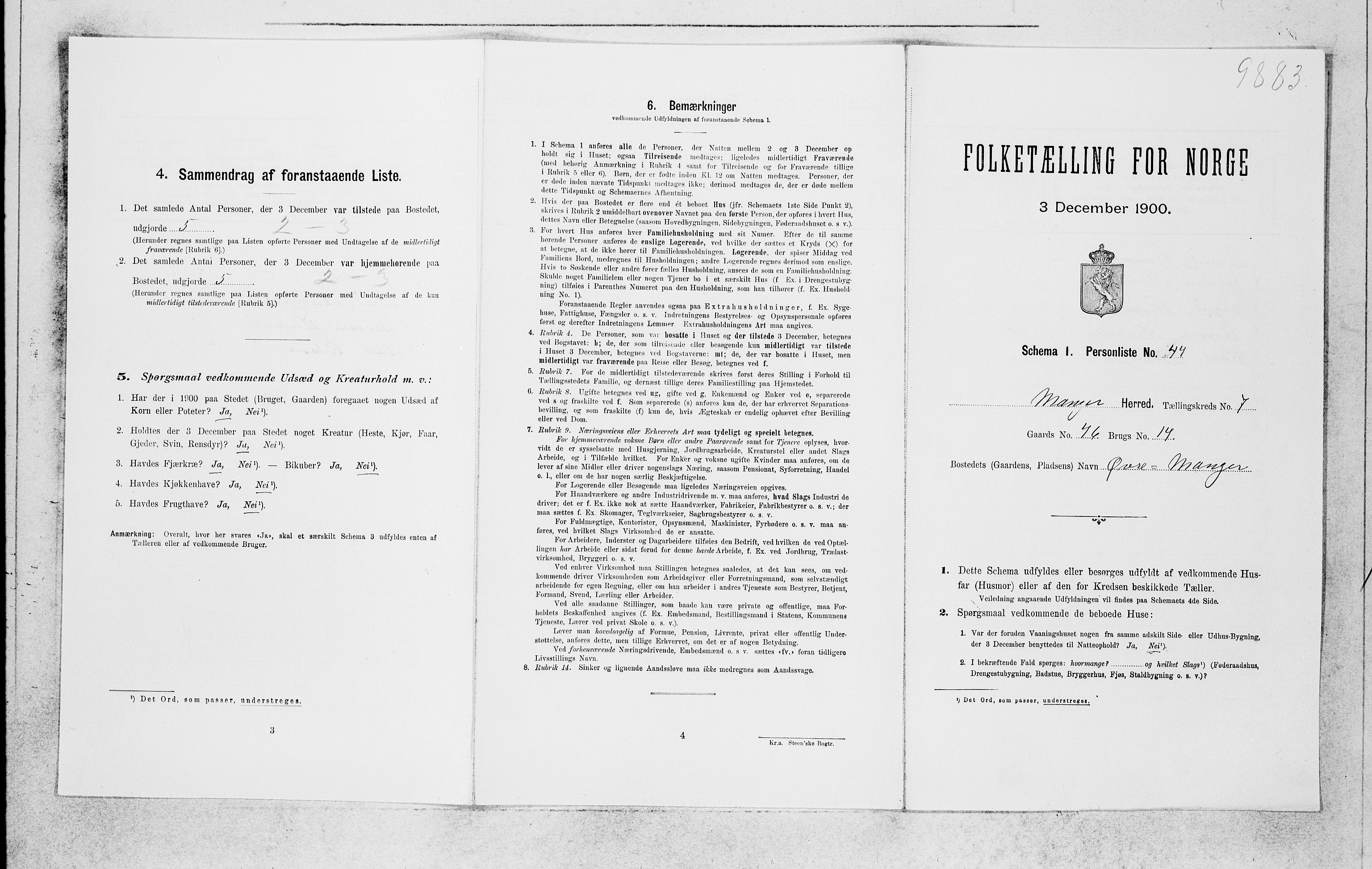 SAB, Folketelling 1900 for 1261 Manger herred, 1900, s. 635