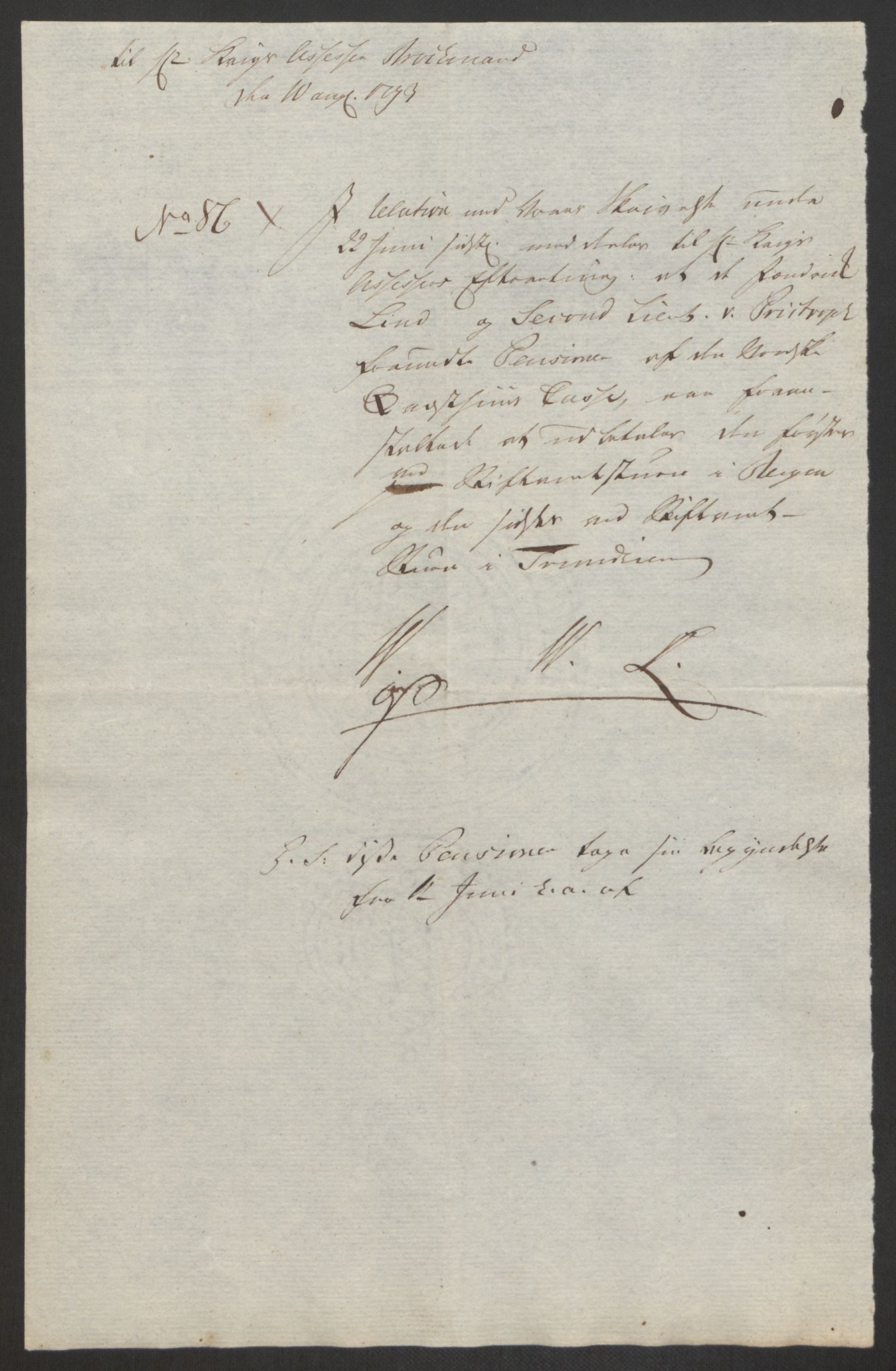 Forsvaret, Den norske kvesthuskasse/krigshospitalkasse, AV/RA-RAFA-1887/F/Fa/L0008: Konsepter, 1790-1793, s. 1167
