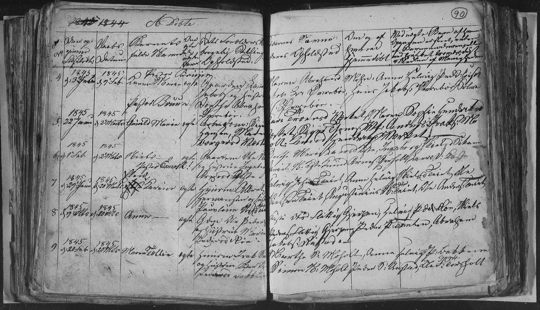 Siljan kirkebøker, AV/SAKO-A-300/G/Ga/L0001: Klokkerbok nr. 1, 1827-1847, s. 90