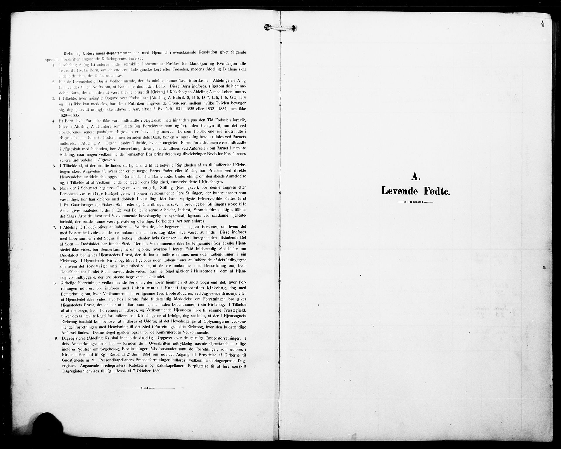 Fitjar sokneprestembete, SAB/A-99926: Klokkerbok nr. B 1, 1906-1928, s. 4