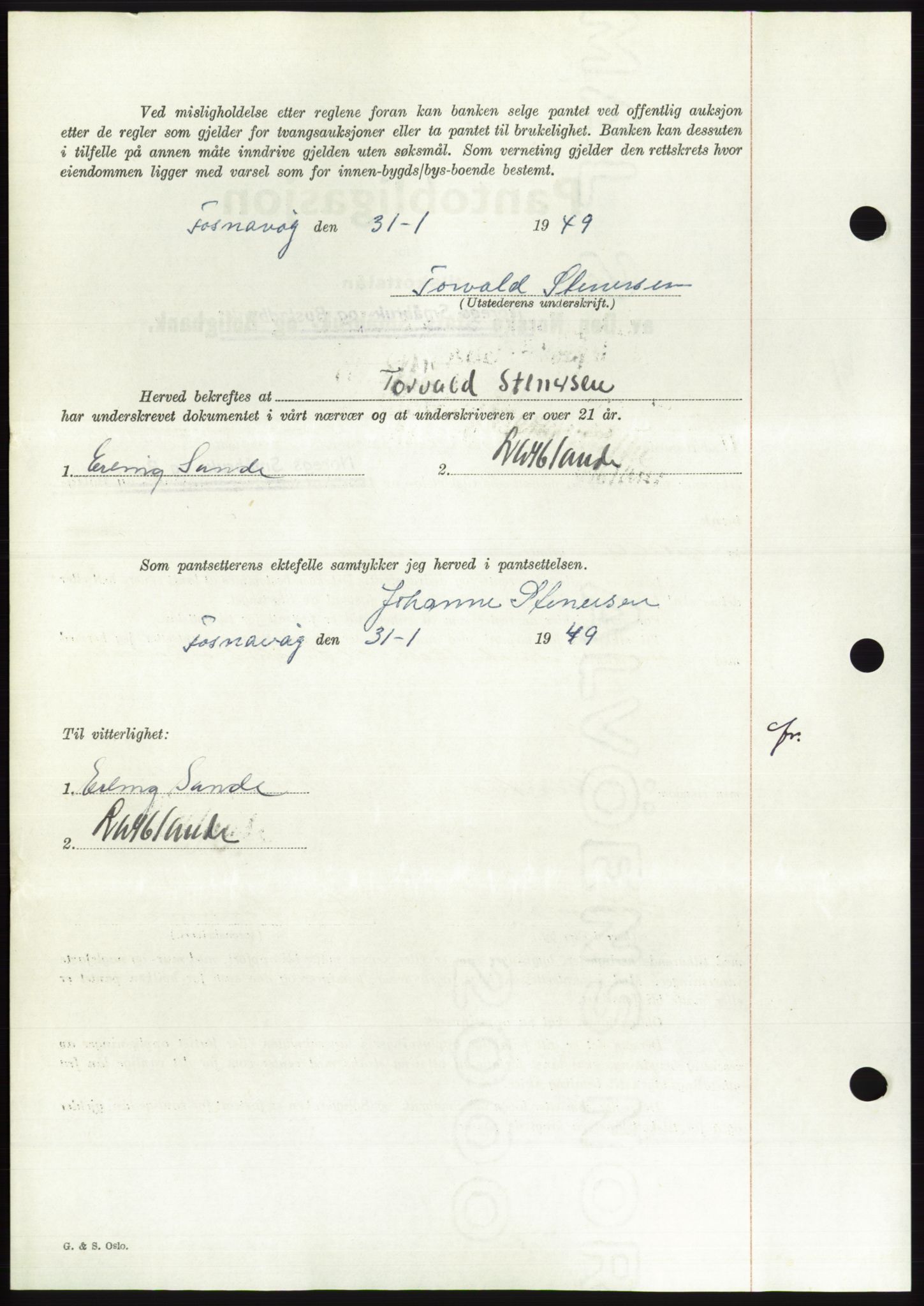 Søre Sunnmøre sorenskriveri, AV/SAT-A-4122/1/2/2C/L0116: Pantebok nr. 4B, 1948-1949, Dagboknr: 227/1949