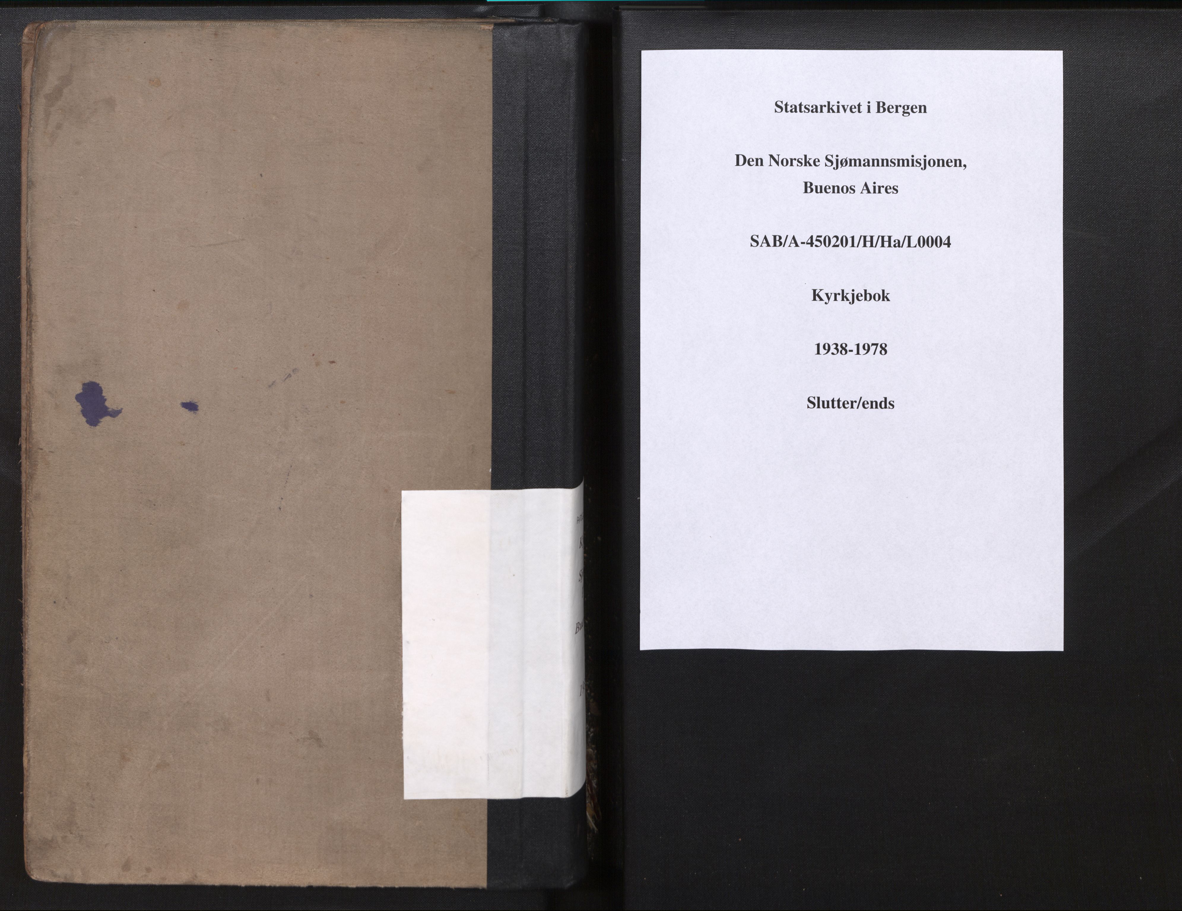 Den norske sjømannsmisjon i utlandet/Syd-Amerika (Buenos Aires m.fl.), AV/SAB-SAB/PA-0118/H/Ha/L0004: Ministerialbok nr. A 4, 1938-1978