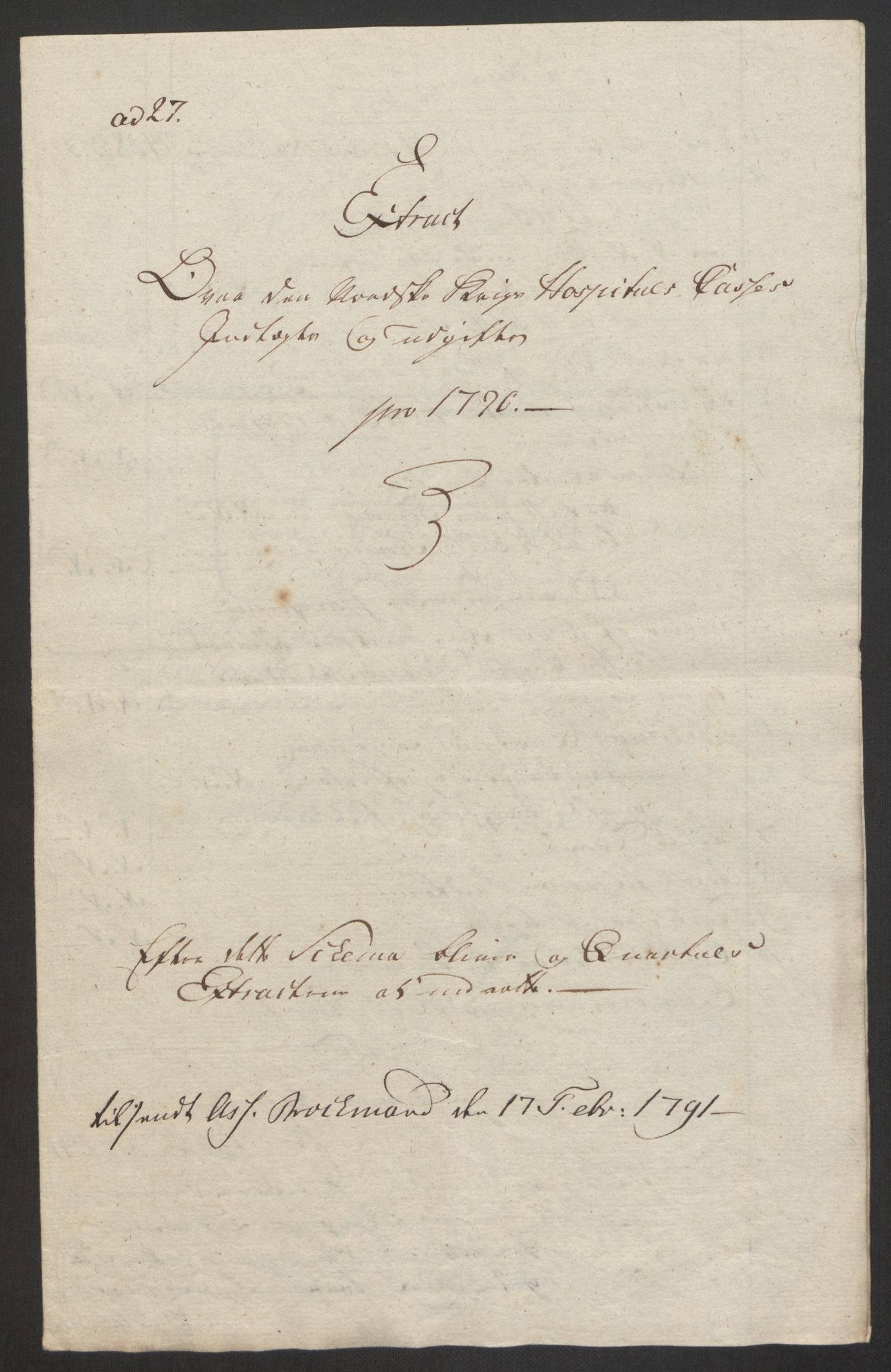 Forsvaret, Den norske kvesthuskasse/krigshospitalkasse, AV/RA-RAFA-1887/F/Fa/L0008: Konsepter, 1790-1793, s. 394