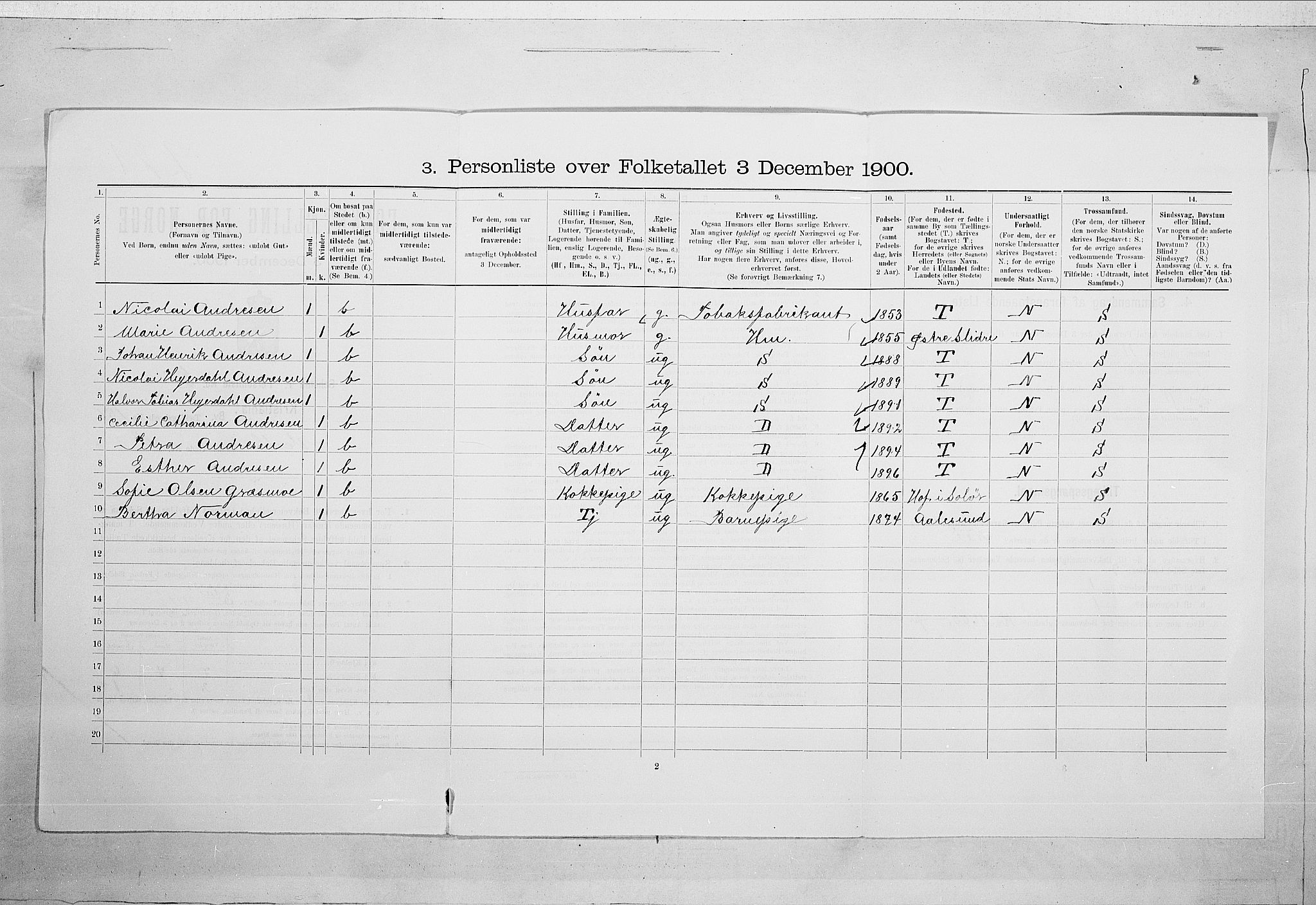 SAO, Folketelling 1900 for 0301 Kristiania kjøpstad, 1900, s. 111730