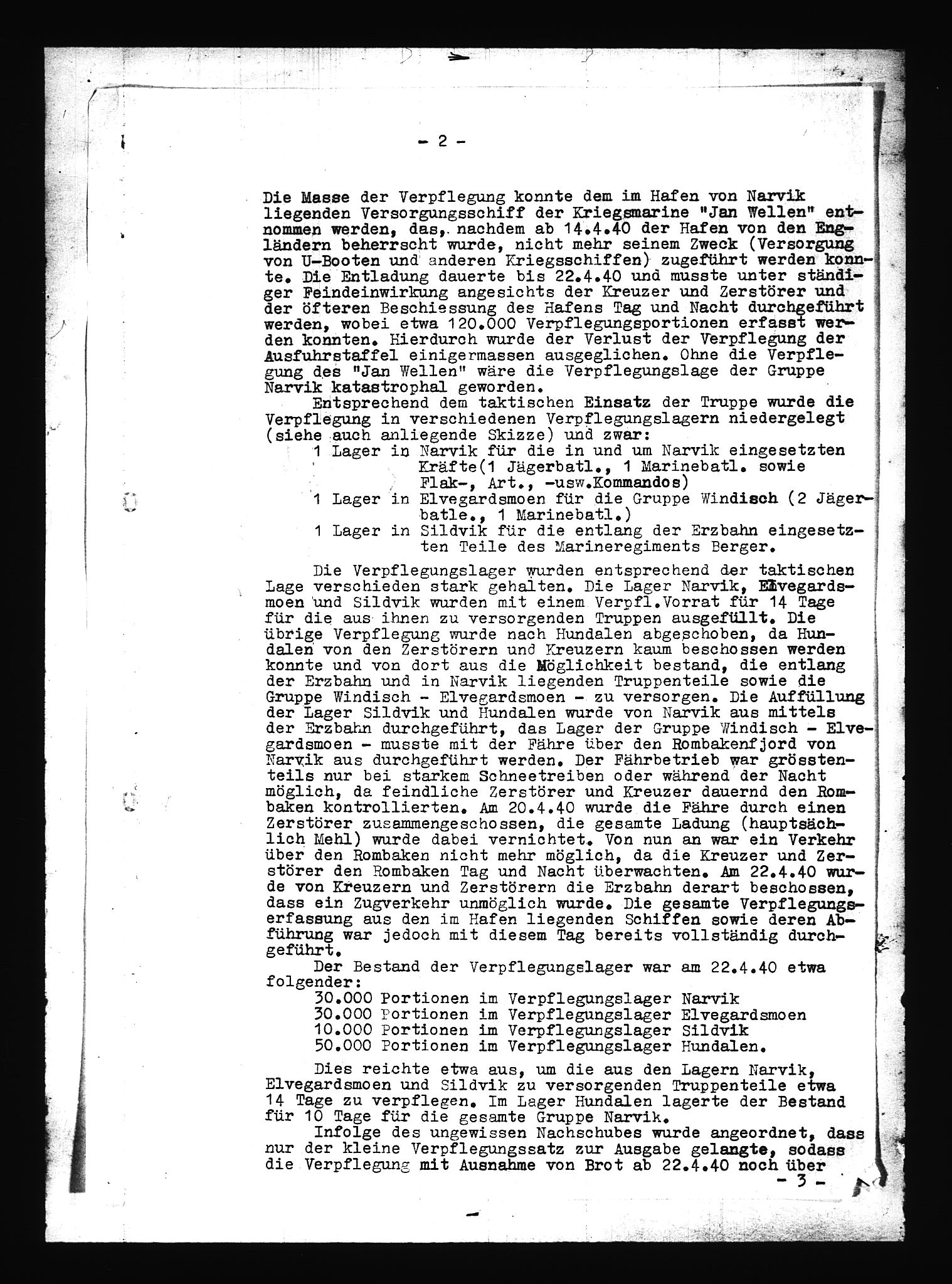 Documents Section, AV/RA-RAFA-2200/V/L0086: Amerikansk mikrofilm "Captured German Documents".
Box No. 725.  FKA jnr. 601/1954., 1940, s. 385