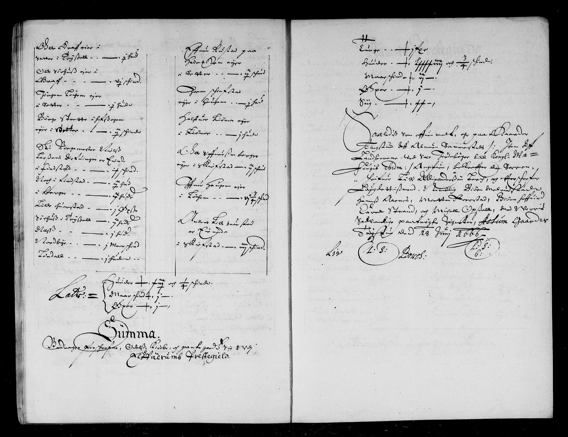 Rentekammeret inntil 1814, Reviderte regnskaper, Stiftamtstueregnskaper, Landkommissariatet på Akershus og Akershus stiftamt, AV/RA-EA-5869/R/Rb/L0035: Akershus stiftamt, 1666