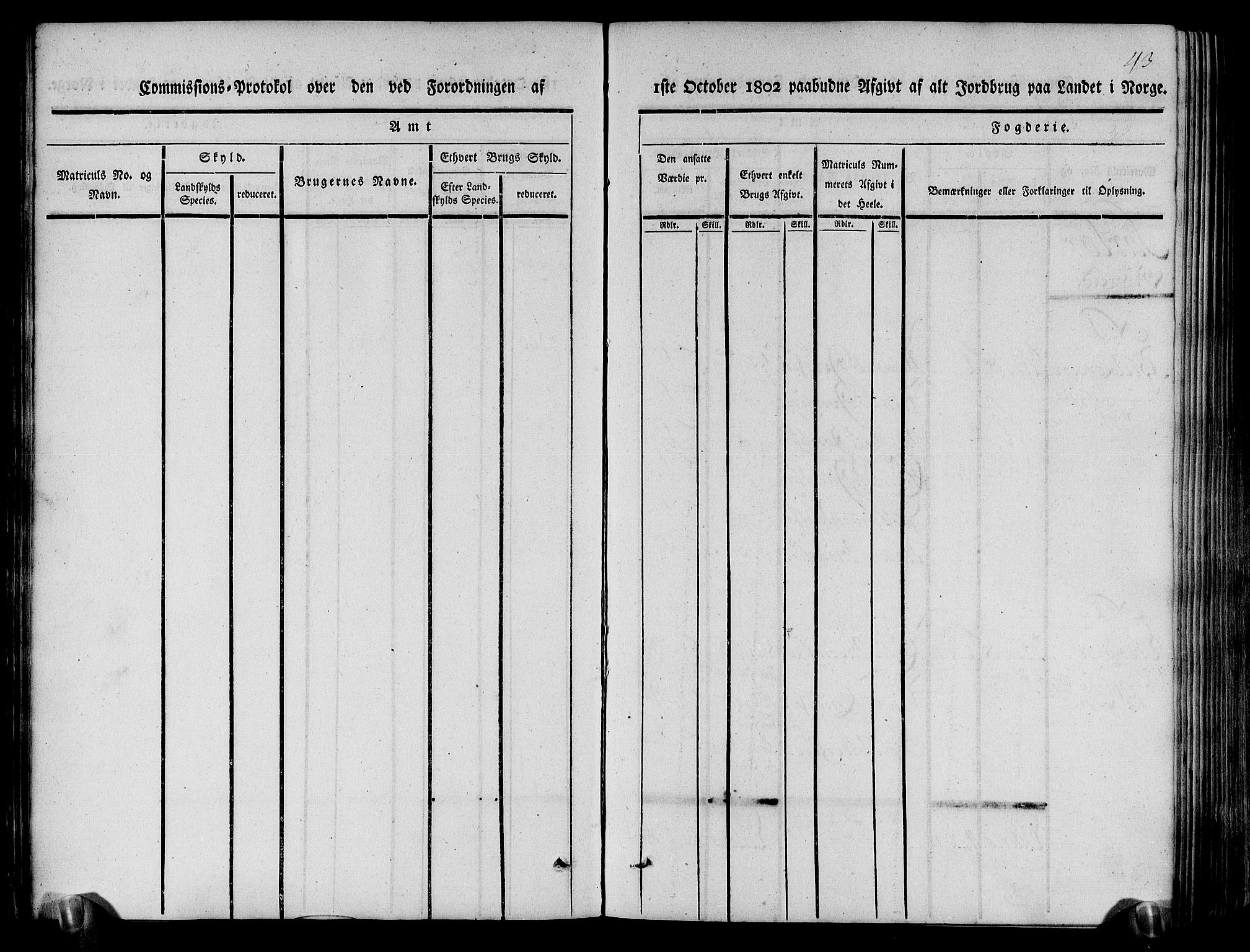 Rentekammeret inntil 1814, Realistisk ordnet avdeling, RA/EA-4070/N/Ne/Nea/L0111: Nordhordland og Voss fogderi. Kommisjonsprotokoll for Nordhordland, 1803, s. 46
