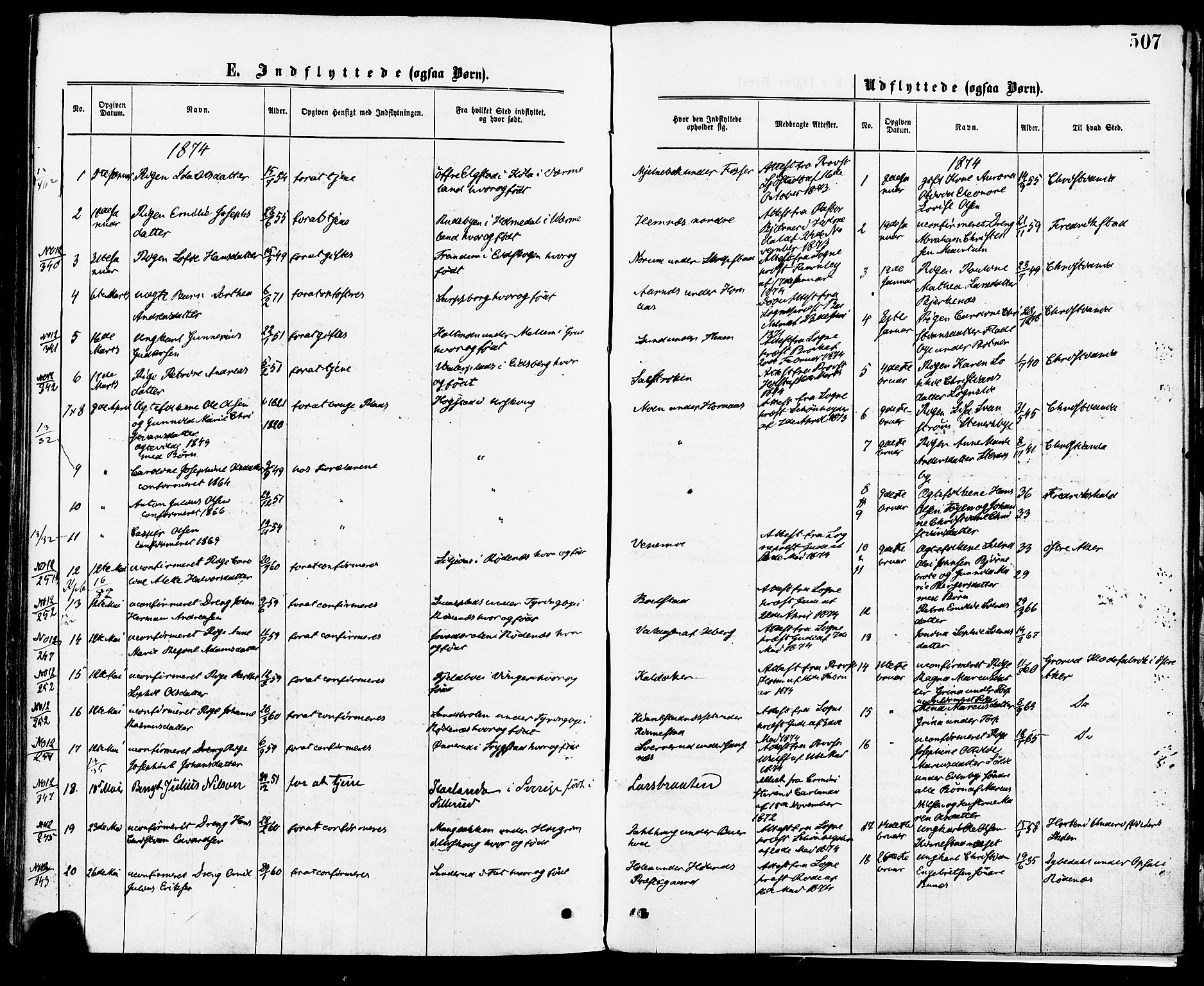 Høland prestekontor Kirkebøker, AV/SAO-A-10346a/F/Fa/L0012.a: Ministerialbok nr. I 12A, 1869-1879, s. 507