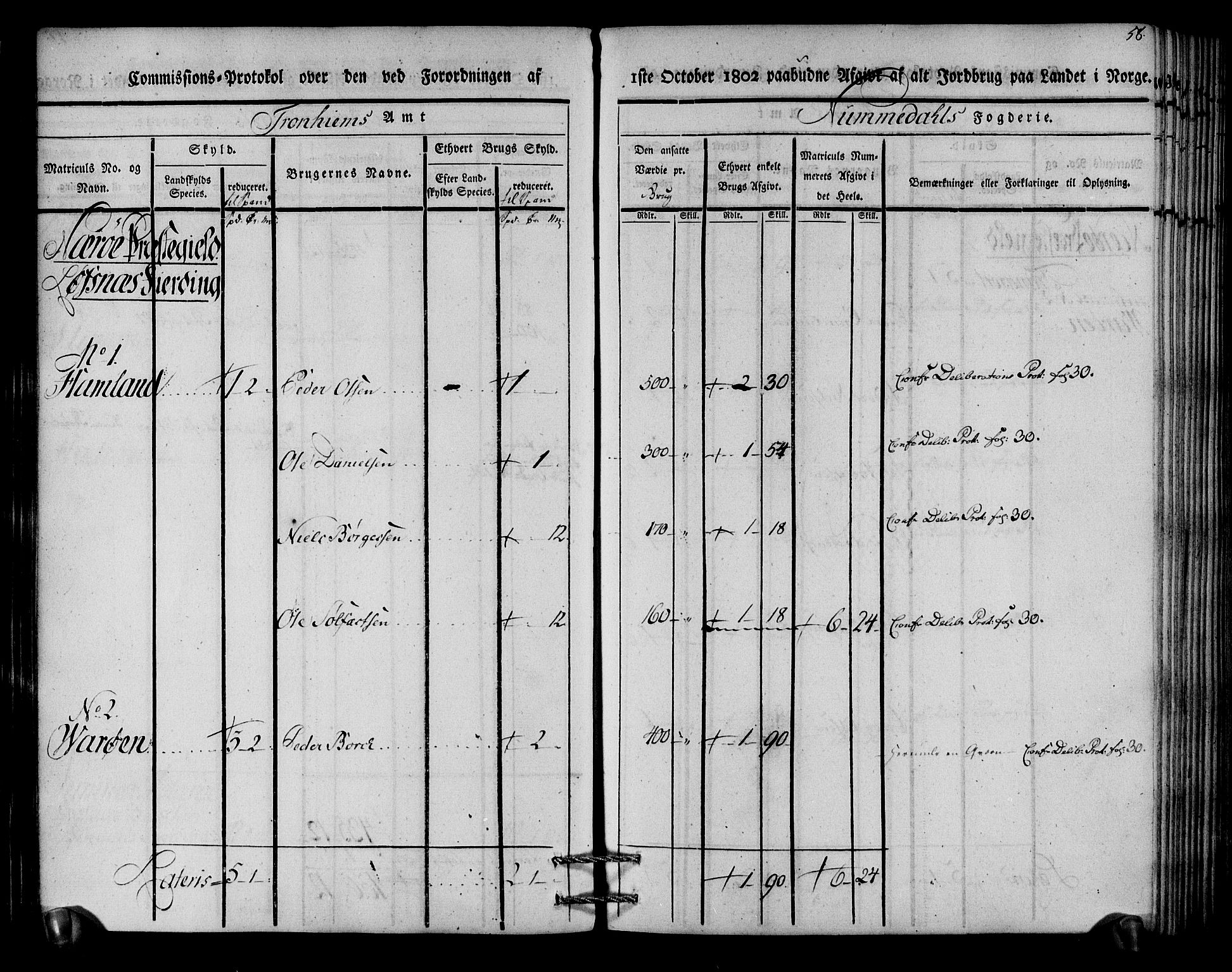 Rentekammeret inntil 1814, Realistisk ordnet avdeling, AV/RA-EA-4070/N/Ne/Nea/L0154: Namdalen fogderi. Kommisjonsprotokoll, 1803, s. 59