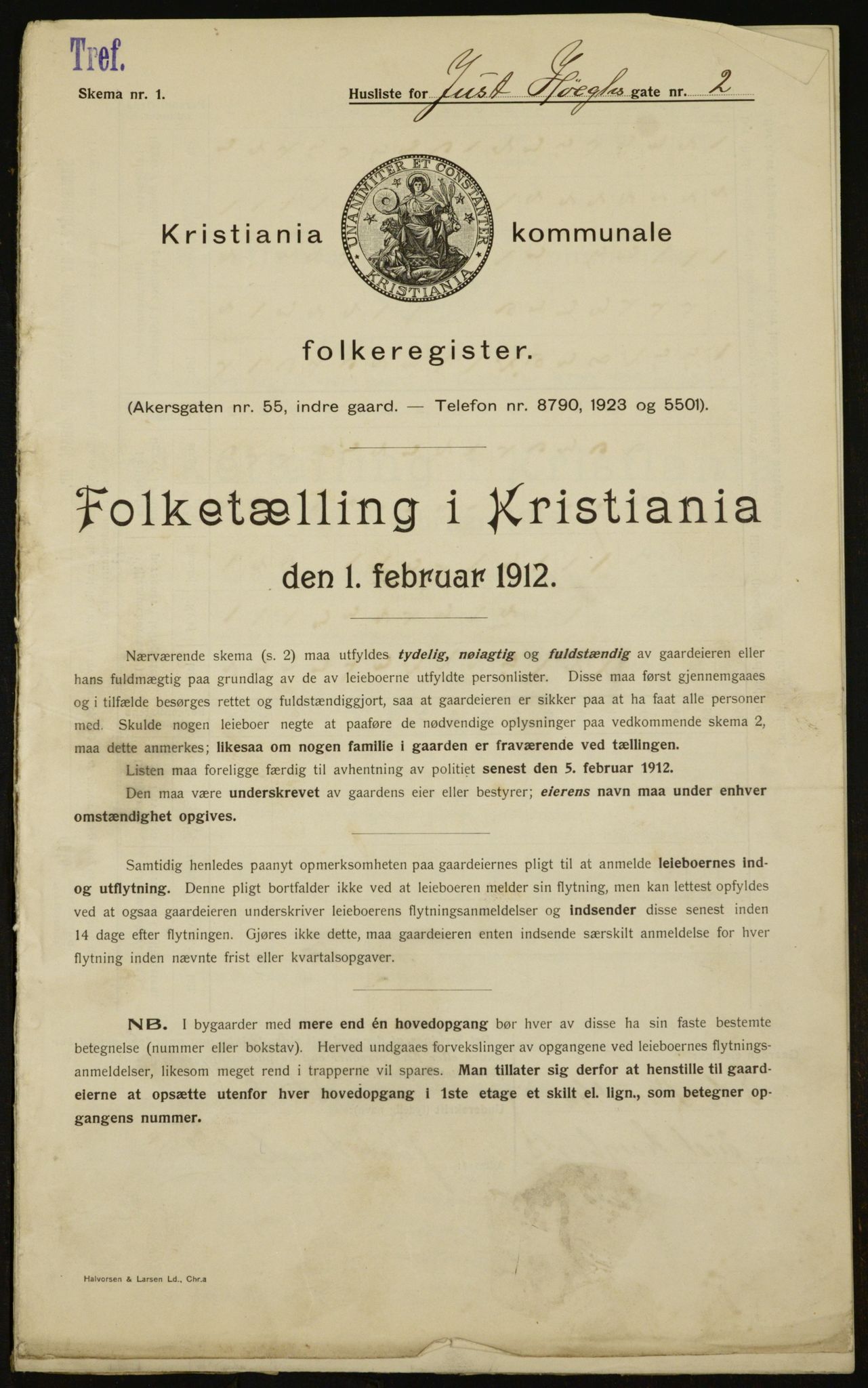 OBA, Kommunal folketelling 1.2.1912 for Kristiania, 1912, s. 47921