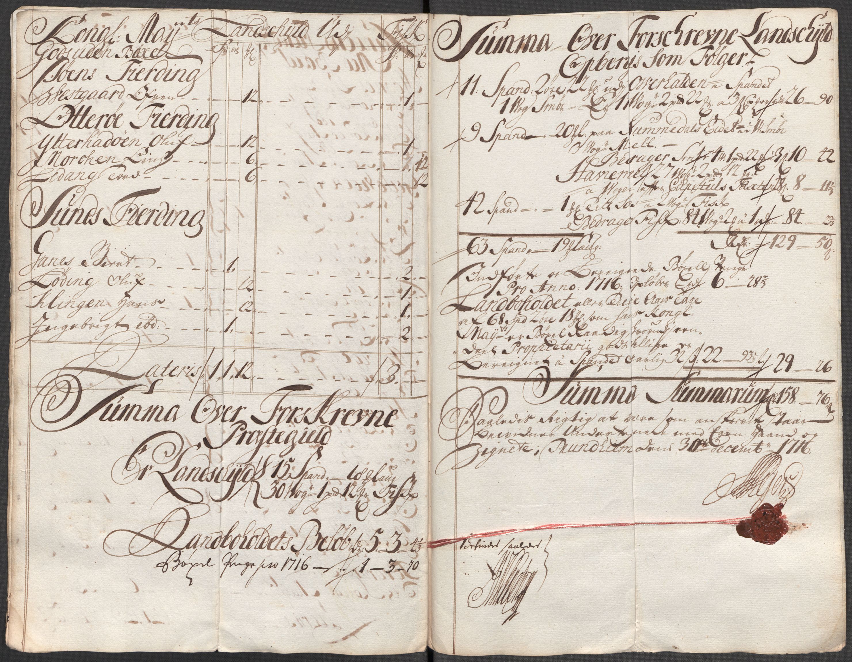 Rentekammeret inntil 1814, Reviderte regnskaper, Fogderegnskap, AV/RA-EA-4092/R64/L4437: Fogderegnskap Namdal, 1716, s. 152