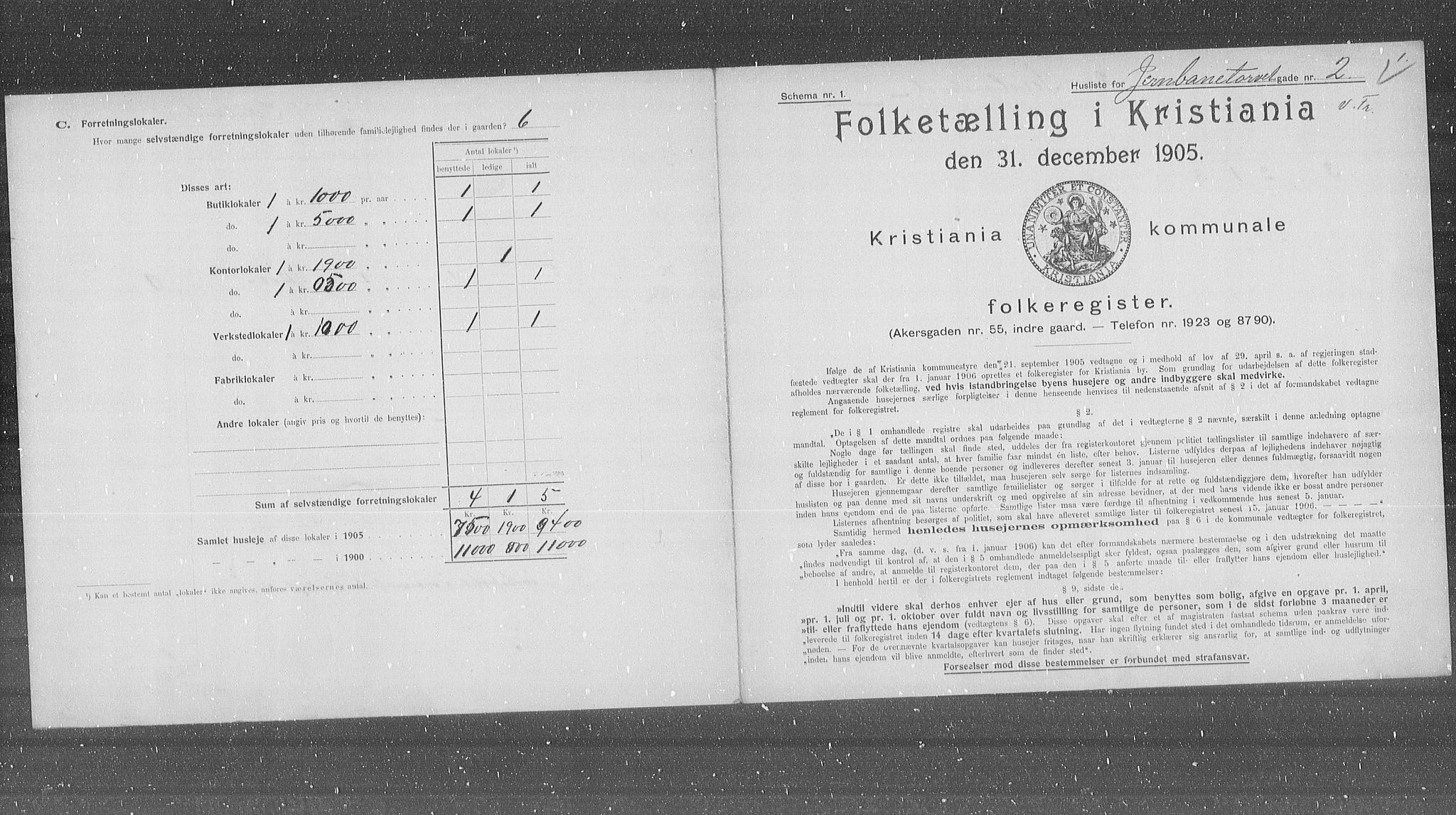 OBA, Kommunal folketelling 31.12.1905 for Kristiania kjøpstad, 1905, s. 24591