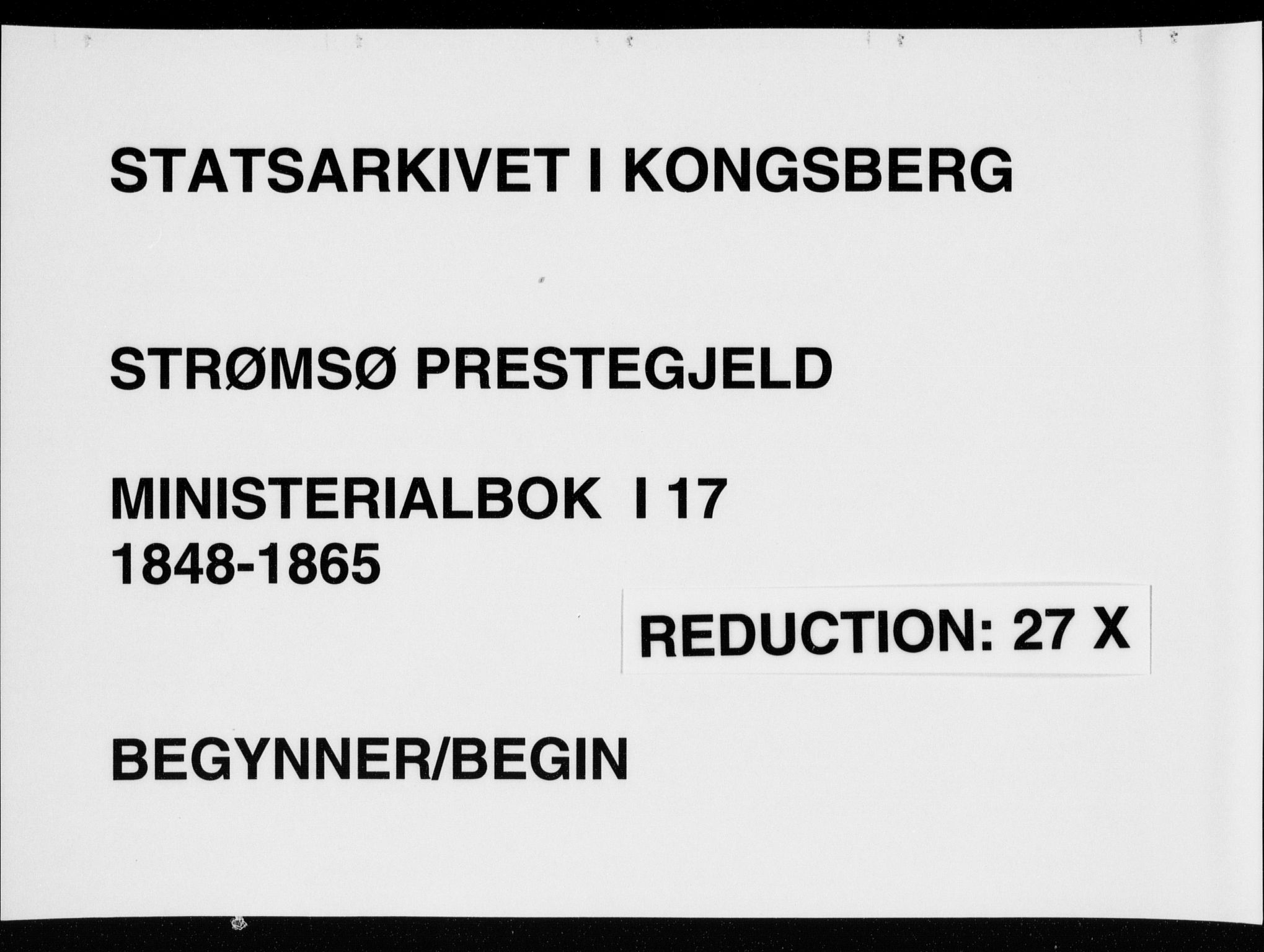 Strømsø kirkebøker, AV/SAKO-A-246/F/Fa/L0017: Ministerialbok nr. I 17, 1848-1865