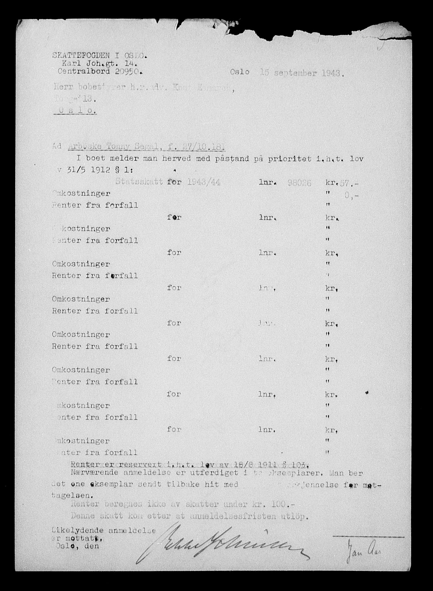 Justisdepartementet, Tilbakeføringskontoret for inndratte formuer, RA/S-1564/H/Hc/Hcc/L0979: --, 1945-1947, s. 588